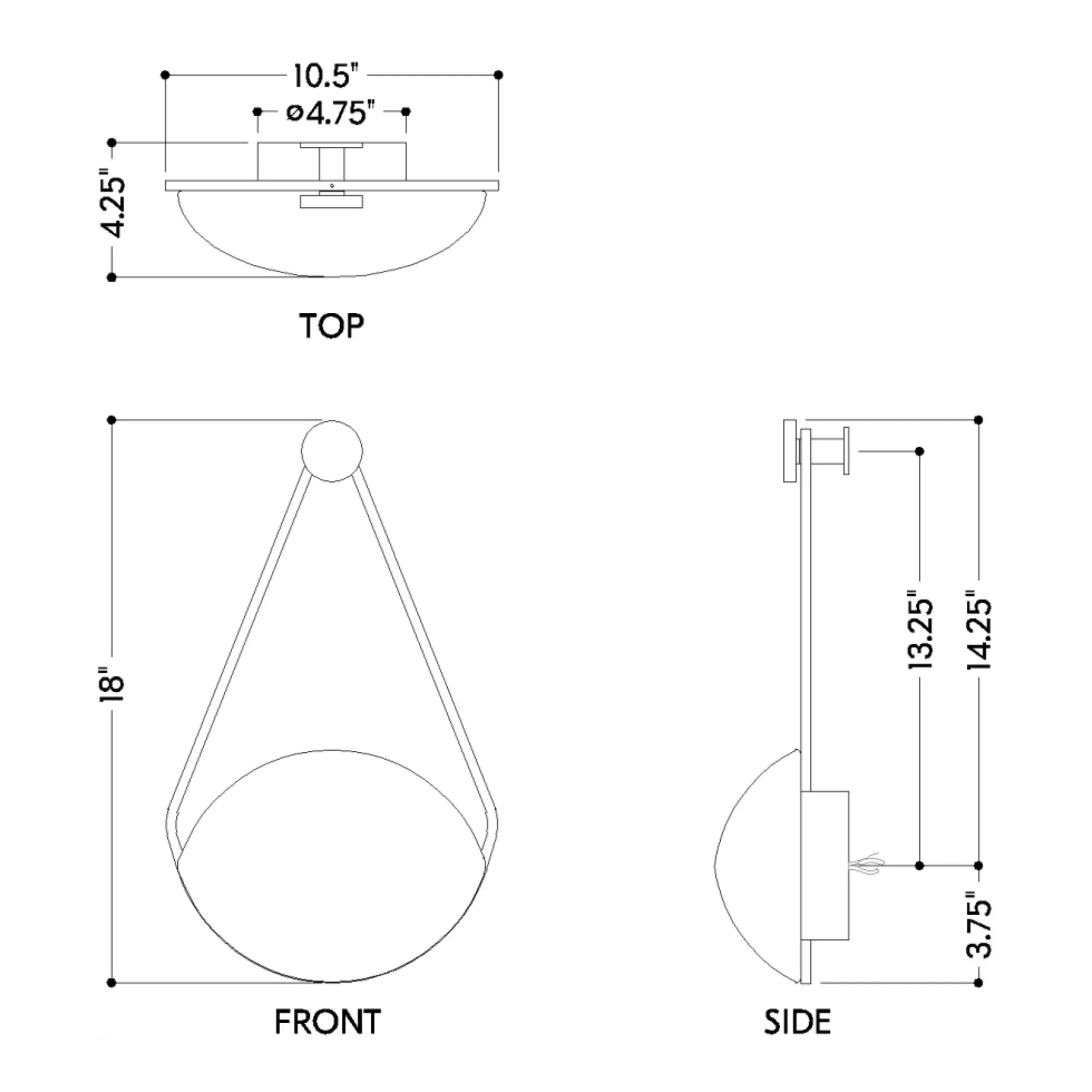 Blaina 18" LED Wall Sconce, Aged Brass Finish