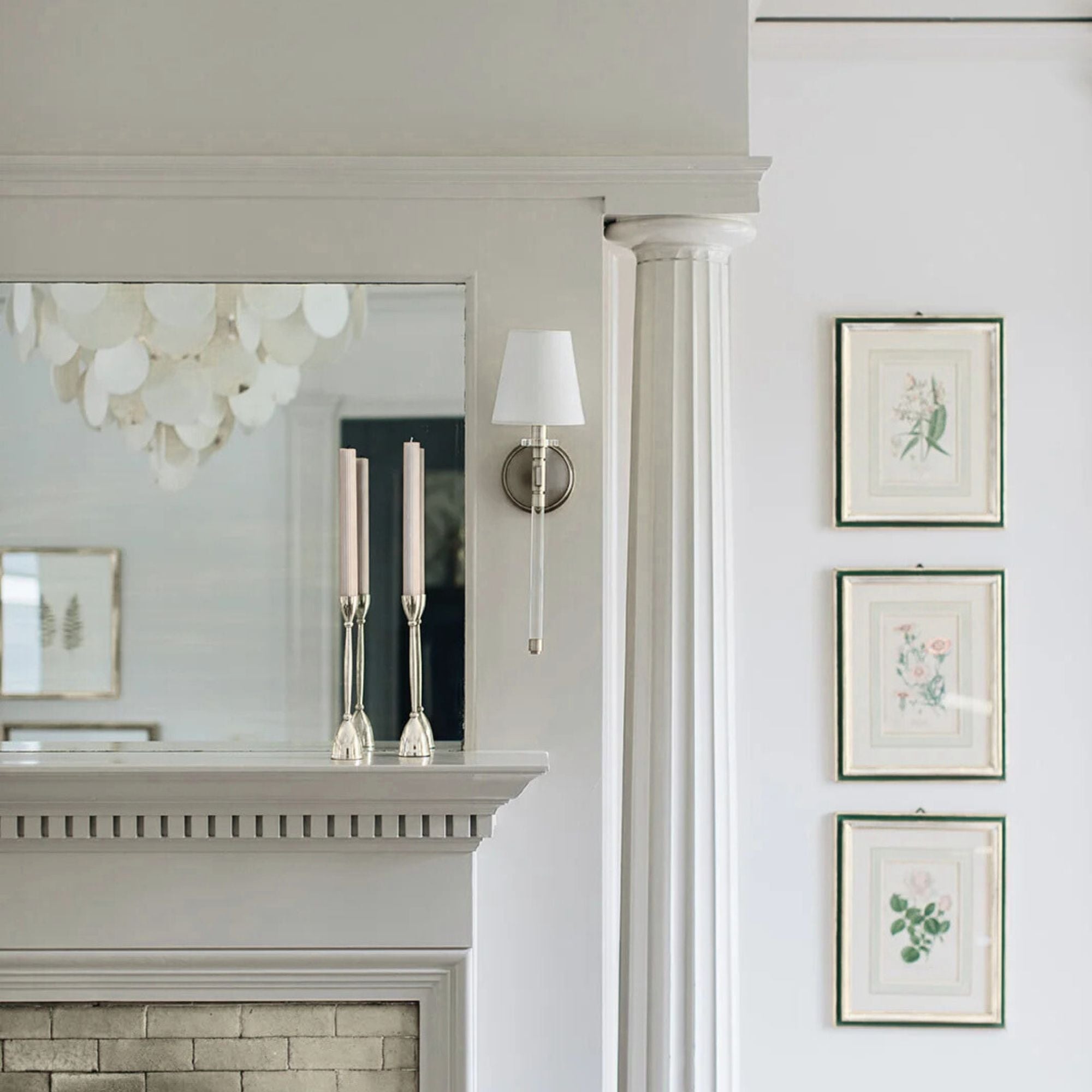 Blixen 21" Wall Sconce, Polished Nickel Finish