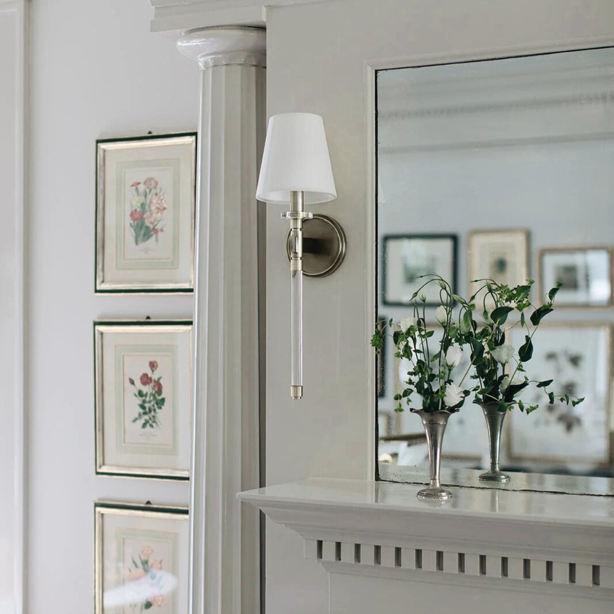 Blixen 21" Wall Sconce, Polished Nickel Finish