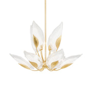 Blossom 29" 10-Light Chandelier, Gold Leaf Finish