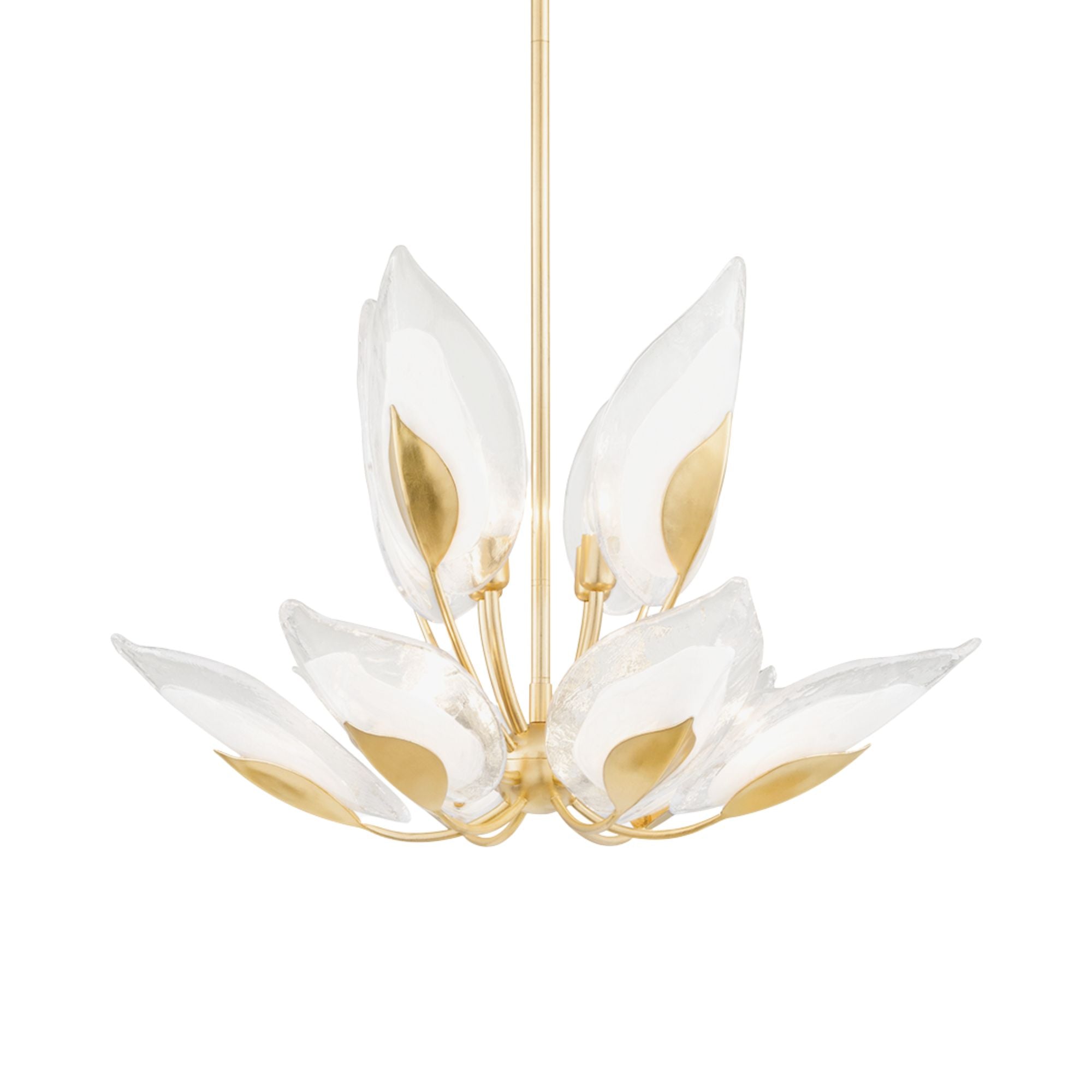 Blossom 29" 10-Light Chandelier, Gold Leaf Finish