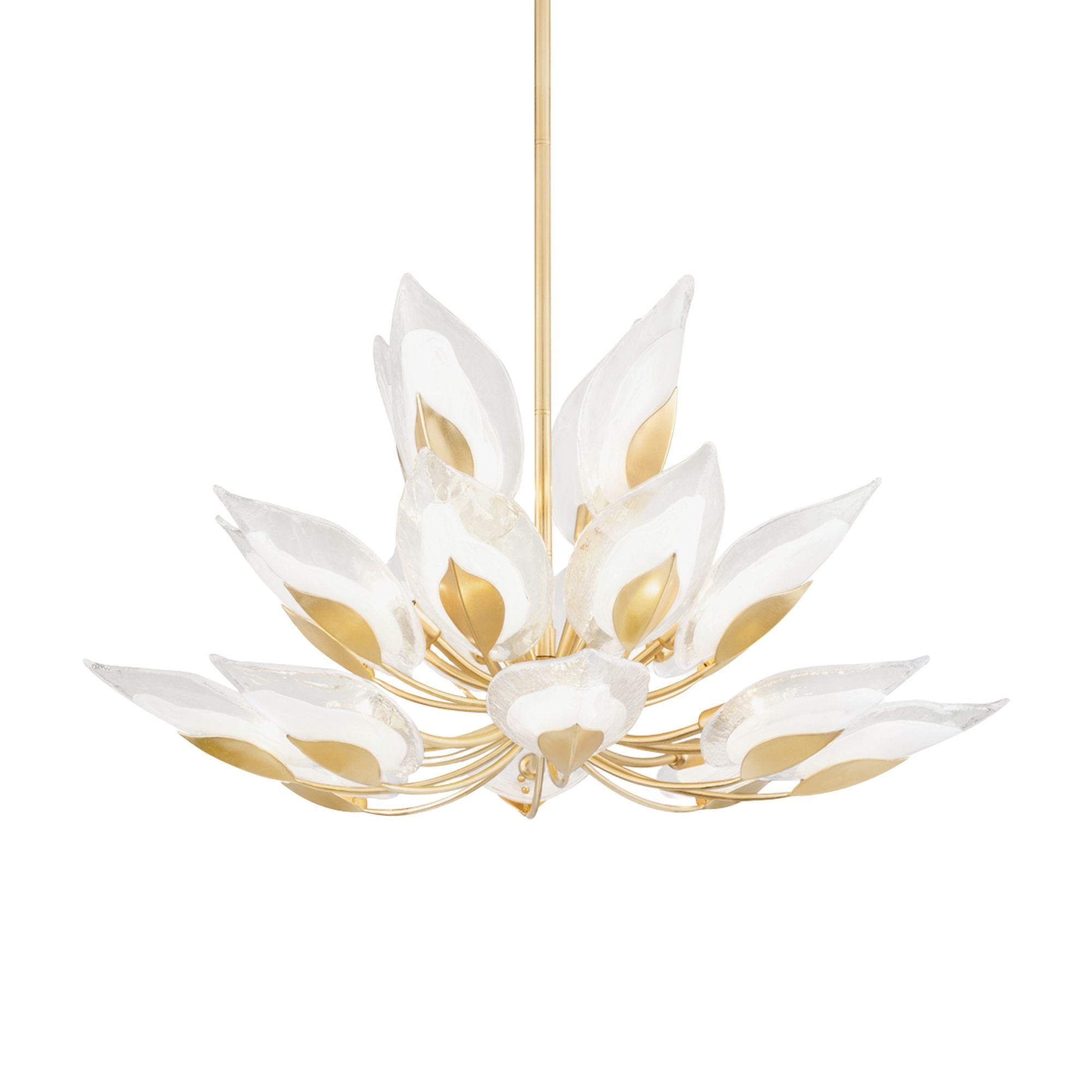 Blossom 41" 20-Light Chandelier, Gold Leaf Finish