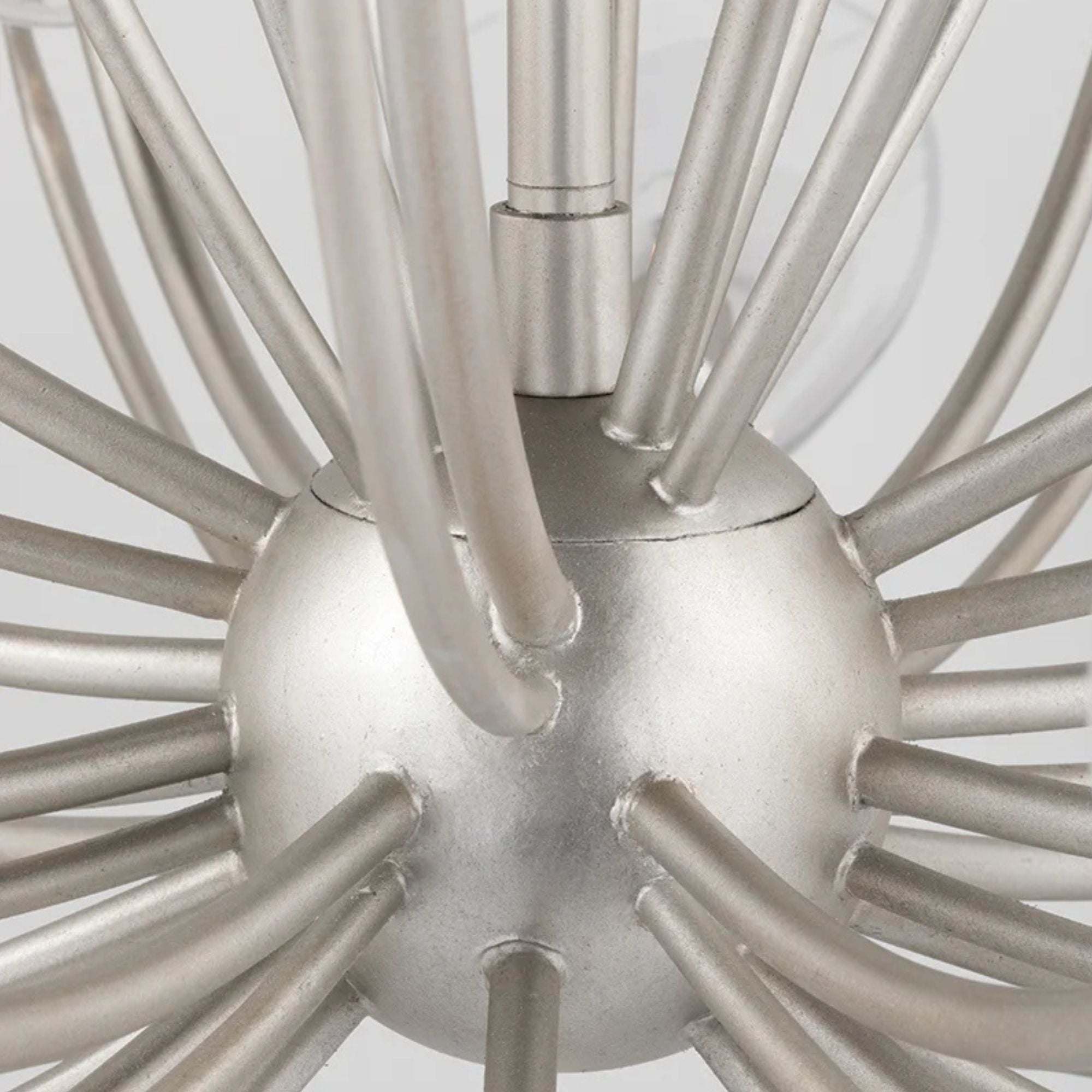 Blossom 41" 20-Light Chandelier, Silver Leaf Finish
