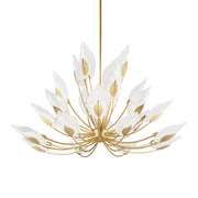 Blossom 55" 24-Light Chandelier, Gold Leaf Finish
