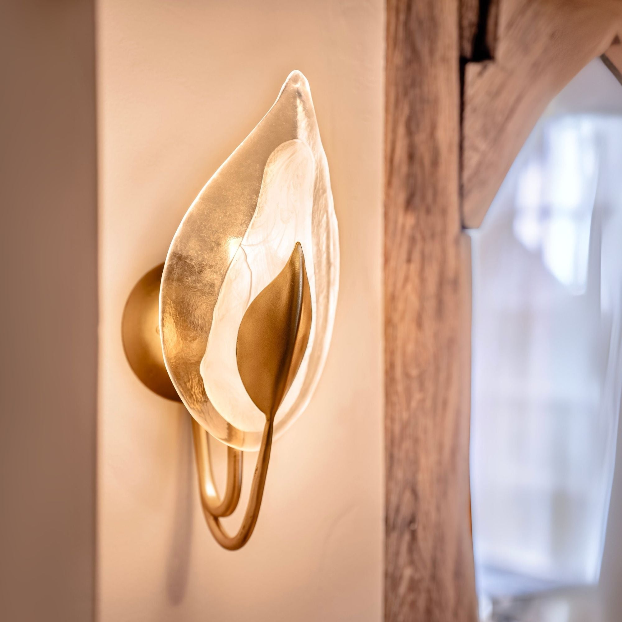 Blossom 16" Wall Sconce, Gold Leaf Finish