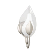Blossom 16" Wall Sconce, Silver Leaf Finish