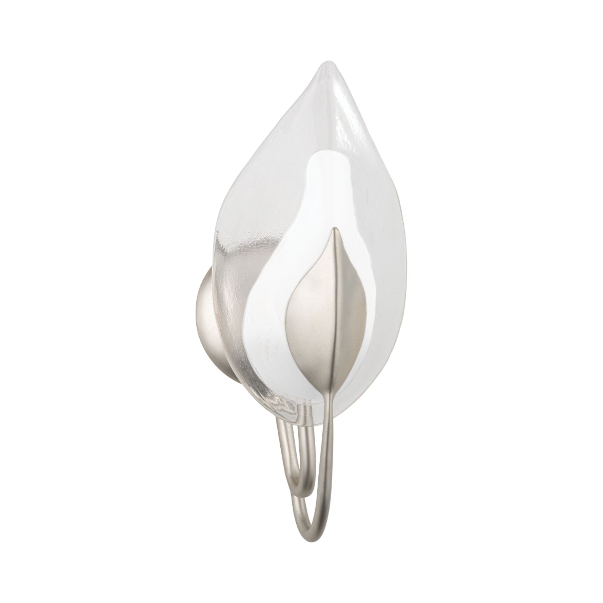 Blossom 16" Wall Sconce, Silver Leaf Finish