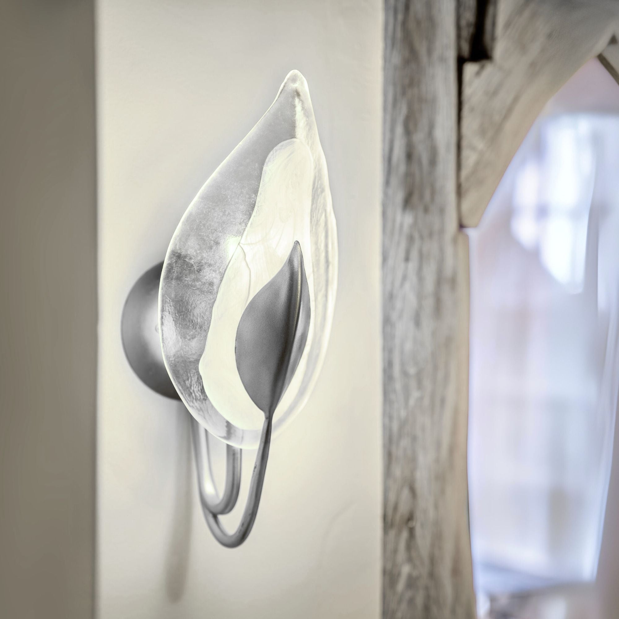 Blossom 16" Wall Sconce, Silver Leaf Finish