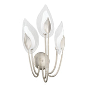 Blossom 27" 3-Light Wall Sconce, Silver Leaf Finish