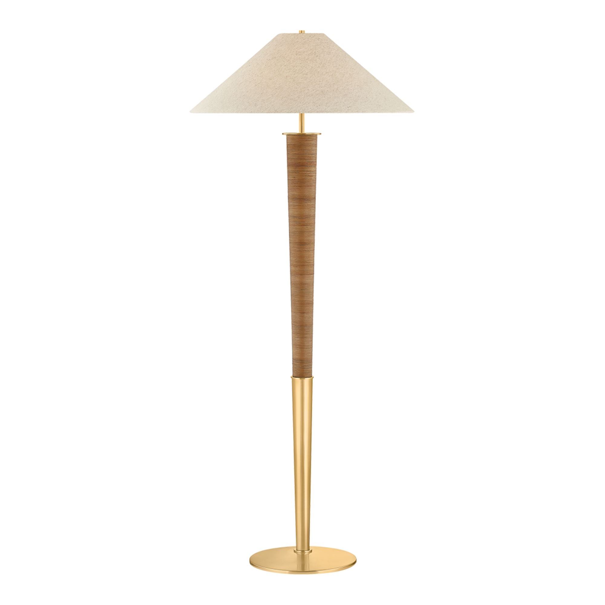 Bohicket 68" Floor Lamp, Aged Brass Finish