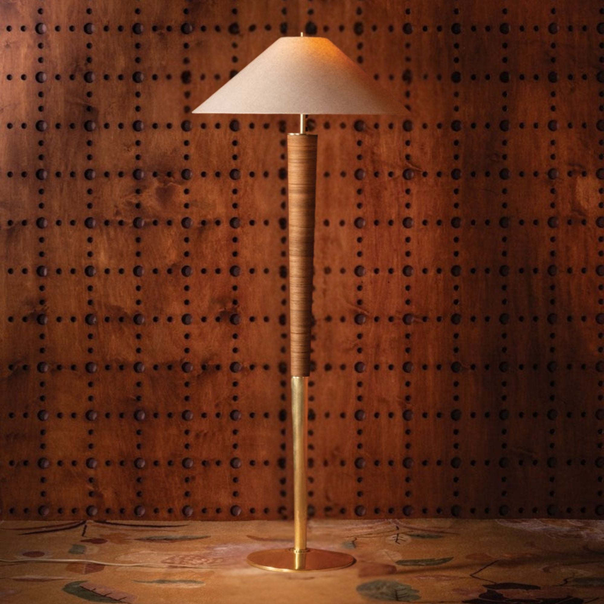 Bohicket 68" Floor Lamp, Aged Brass Finish