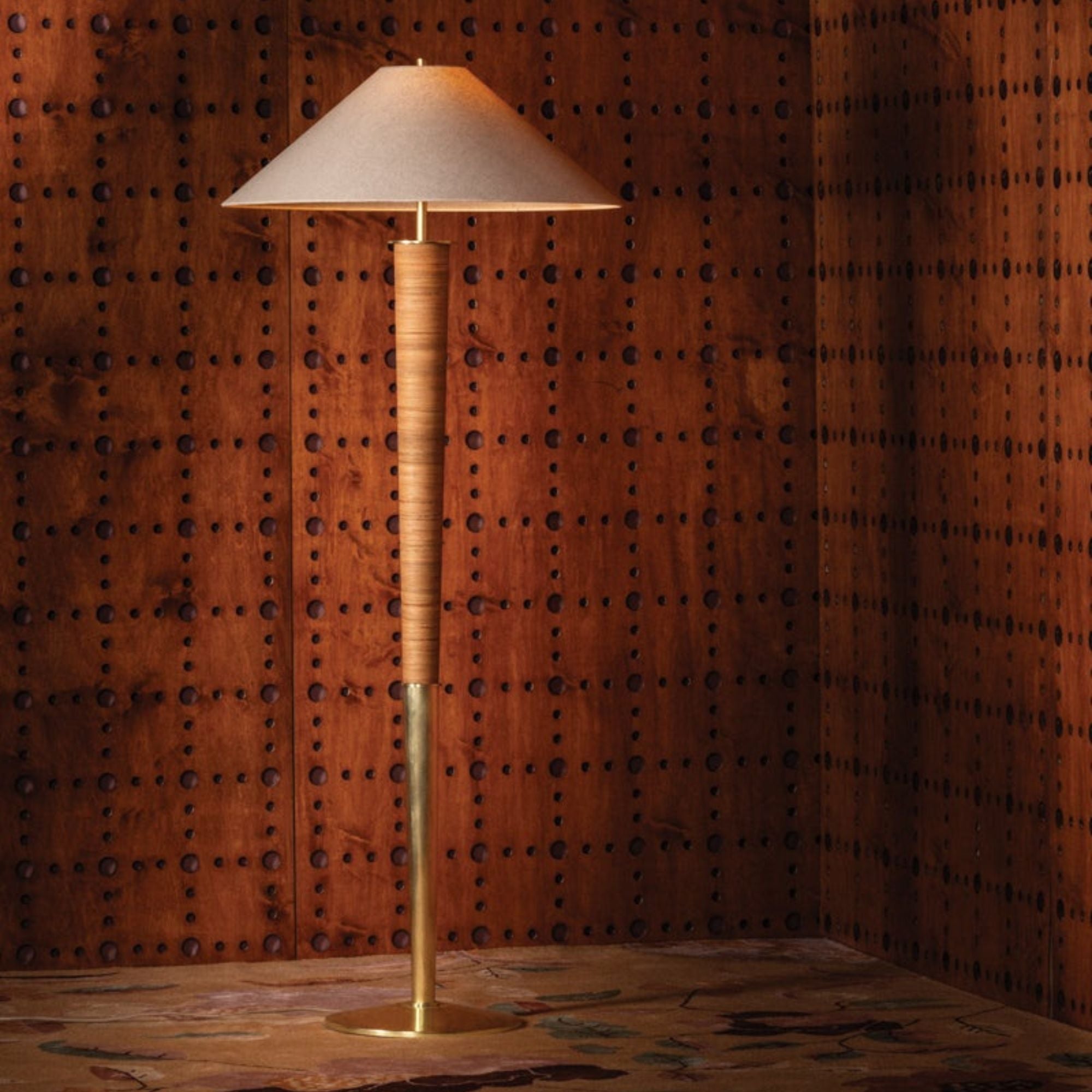 Bohicket 68" Floor Lamp, Aged Brass Finish