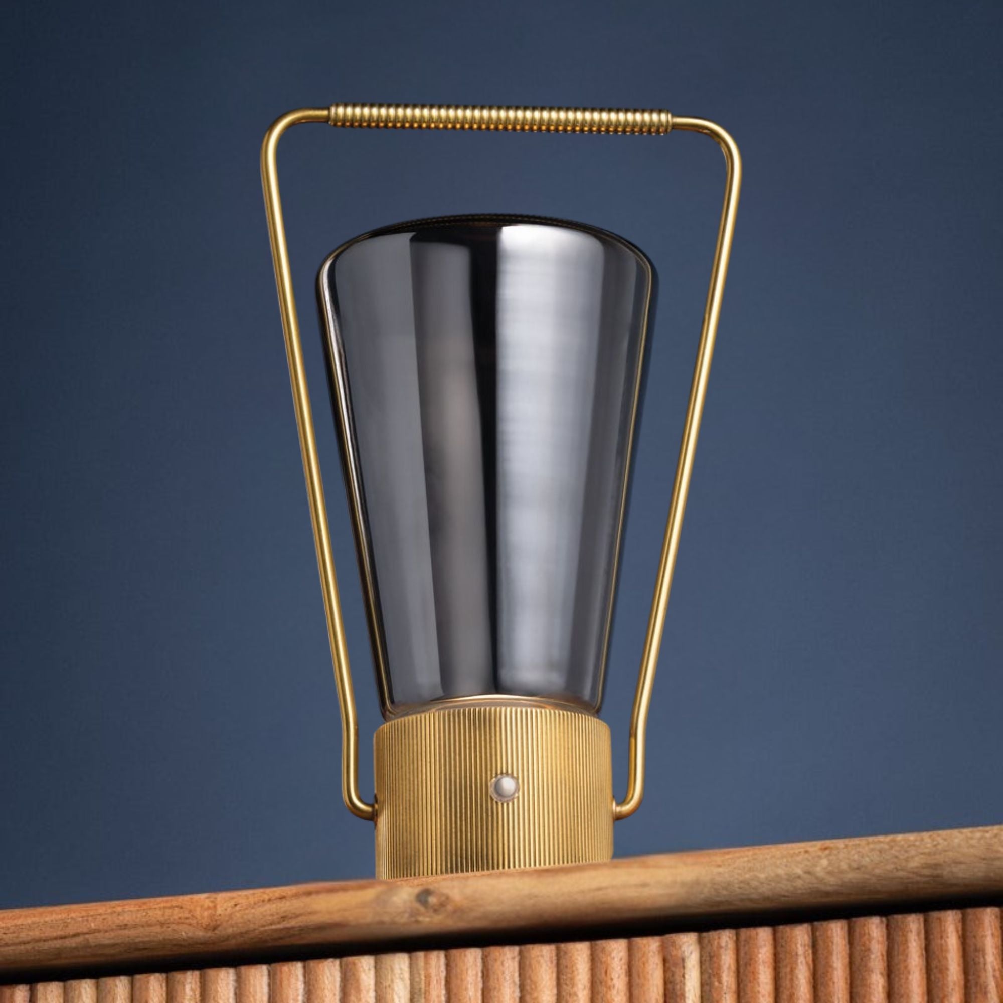 Booker 11" LED Table Lamp, Aged Brass Finish