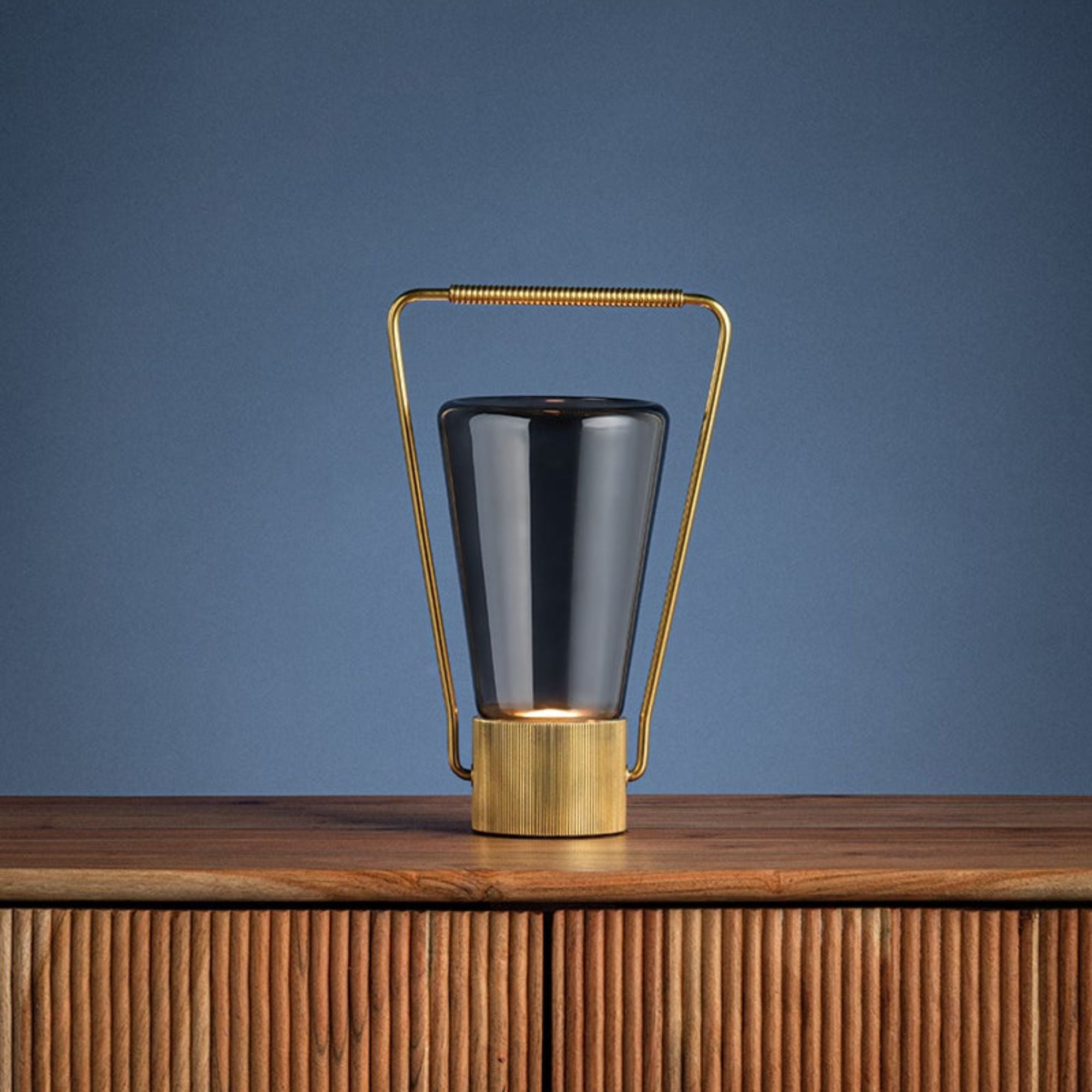 Booker 11" LED Table Lamp, Aged Brass Finish