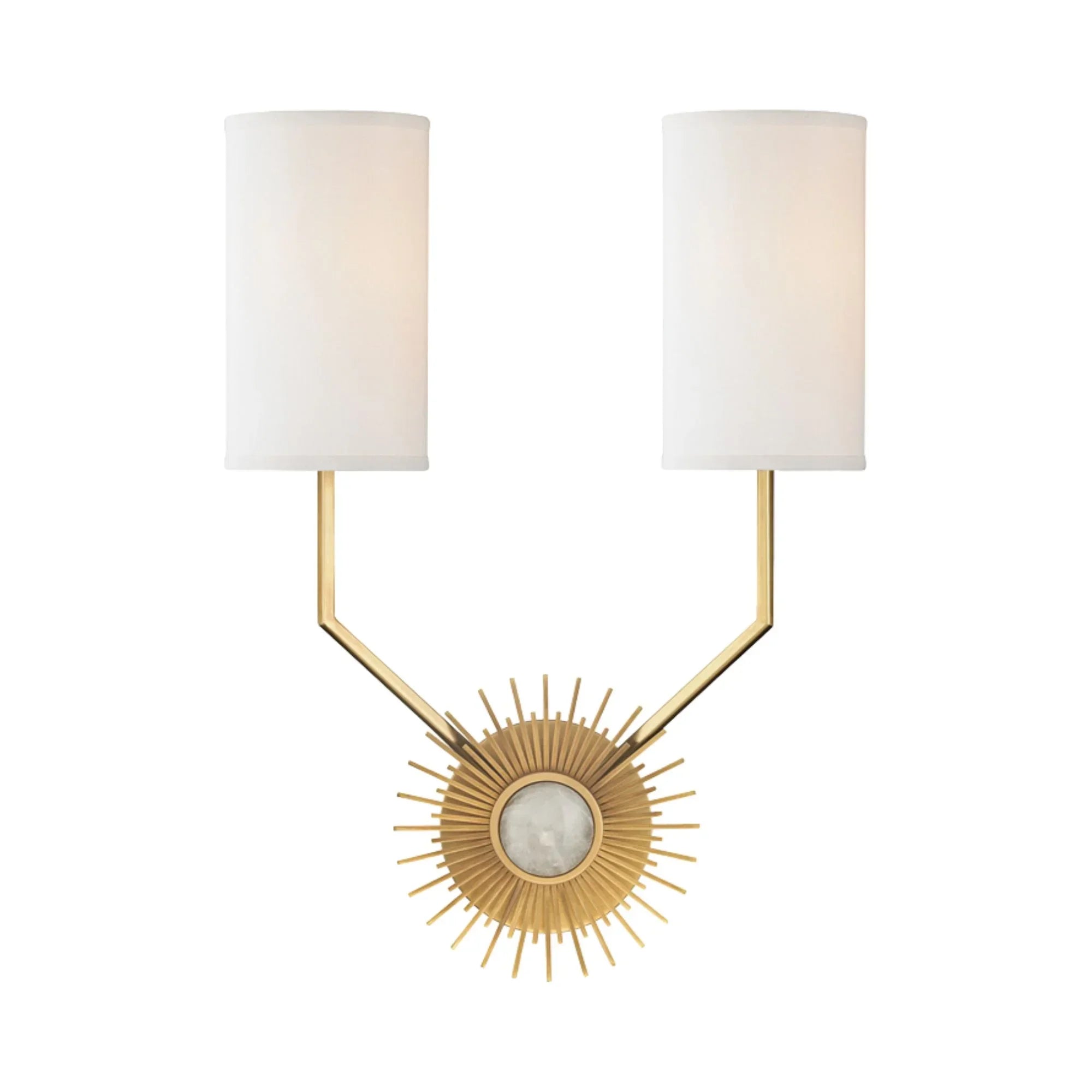 Borland 18" 2-Light Wall Sconce, Aged Brass Finish