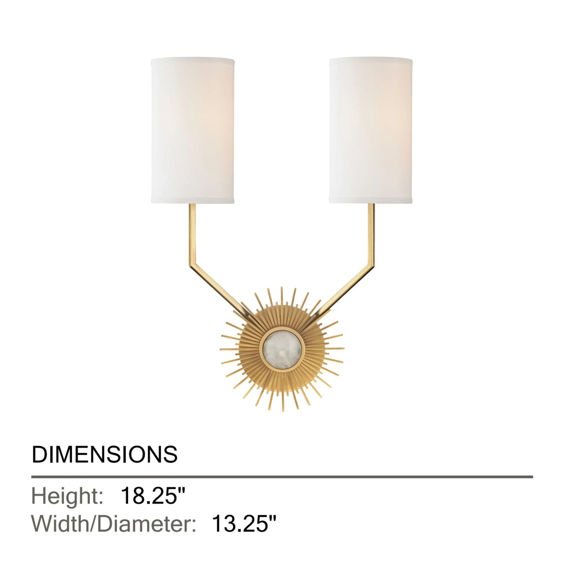 Hudson Valley Lighting - Borland 18" 2-Light Wall Sconce, Aged Brass Finish | Bees Lighting