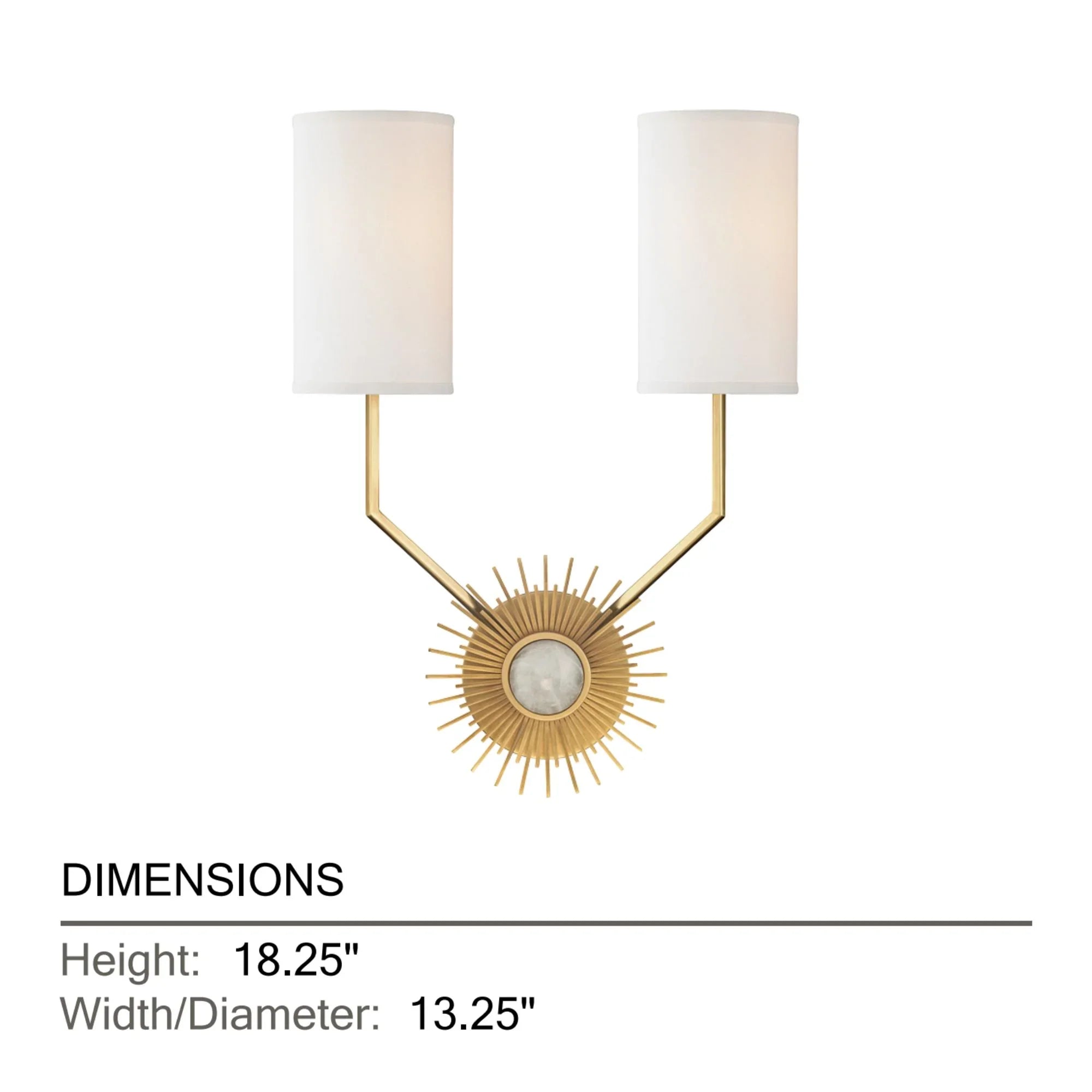 Hudson Valley Lighting - Borland 18" 2-Light Wall Sconce, Aged Brass Finish | Bees Lighting