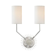 Borland 18" 2-Light Wall Sconce, Polished Nickel Finish