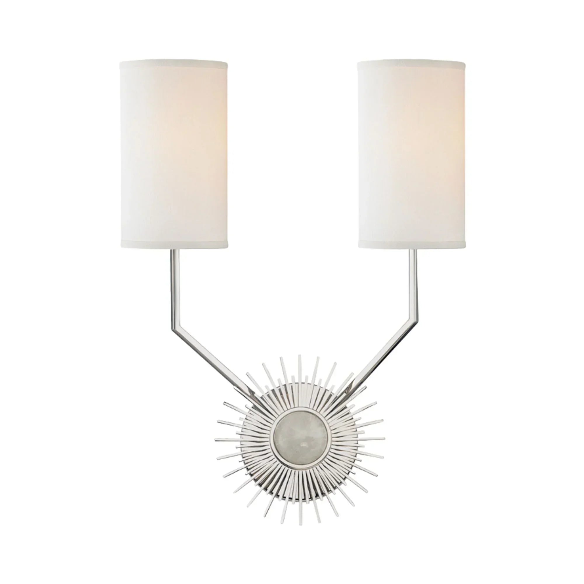 Borland 18" 2-Light Wall Sconce, Polished Nickel Finish