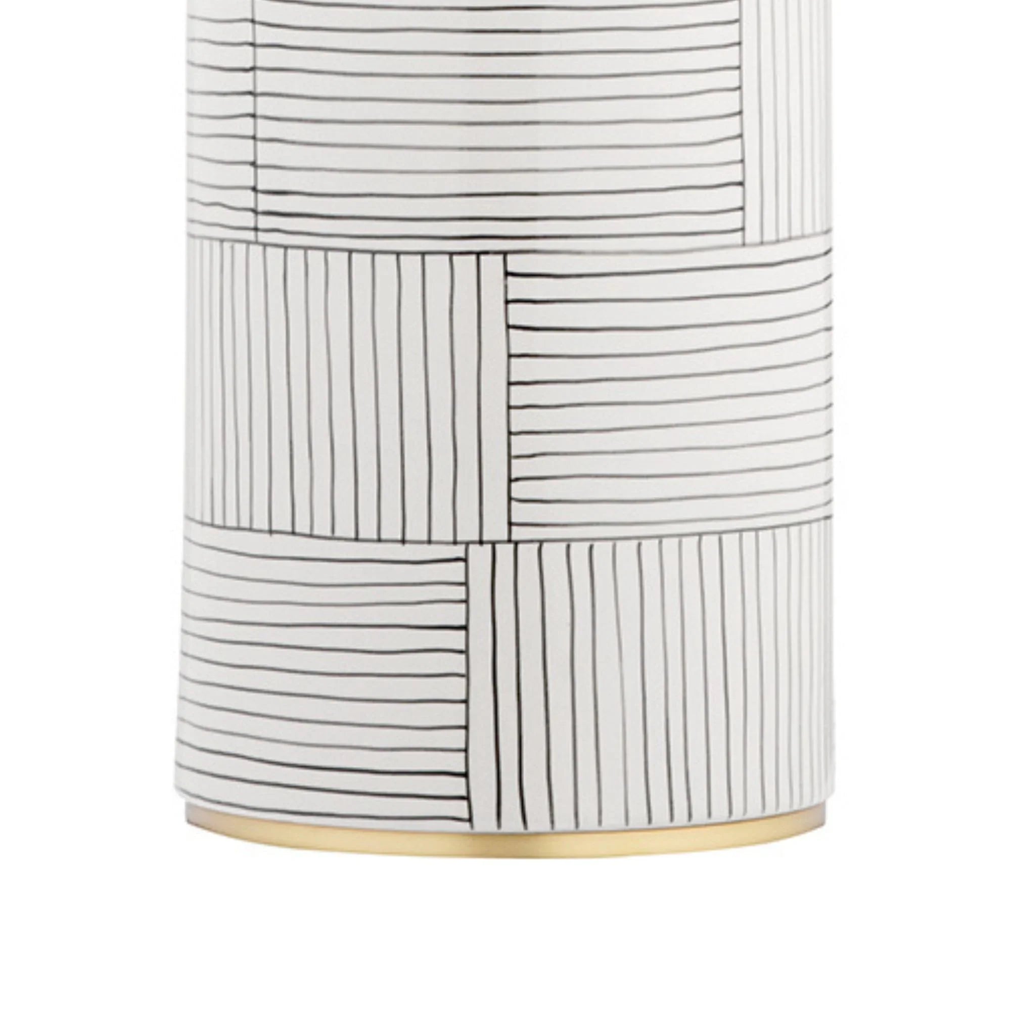 Hudson Valley Lighting - Borneo 26" Table Lamp, Aged Brass/Stripe Combo Finish | Bees Lighting