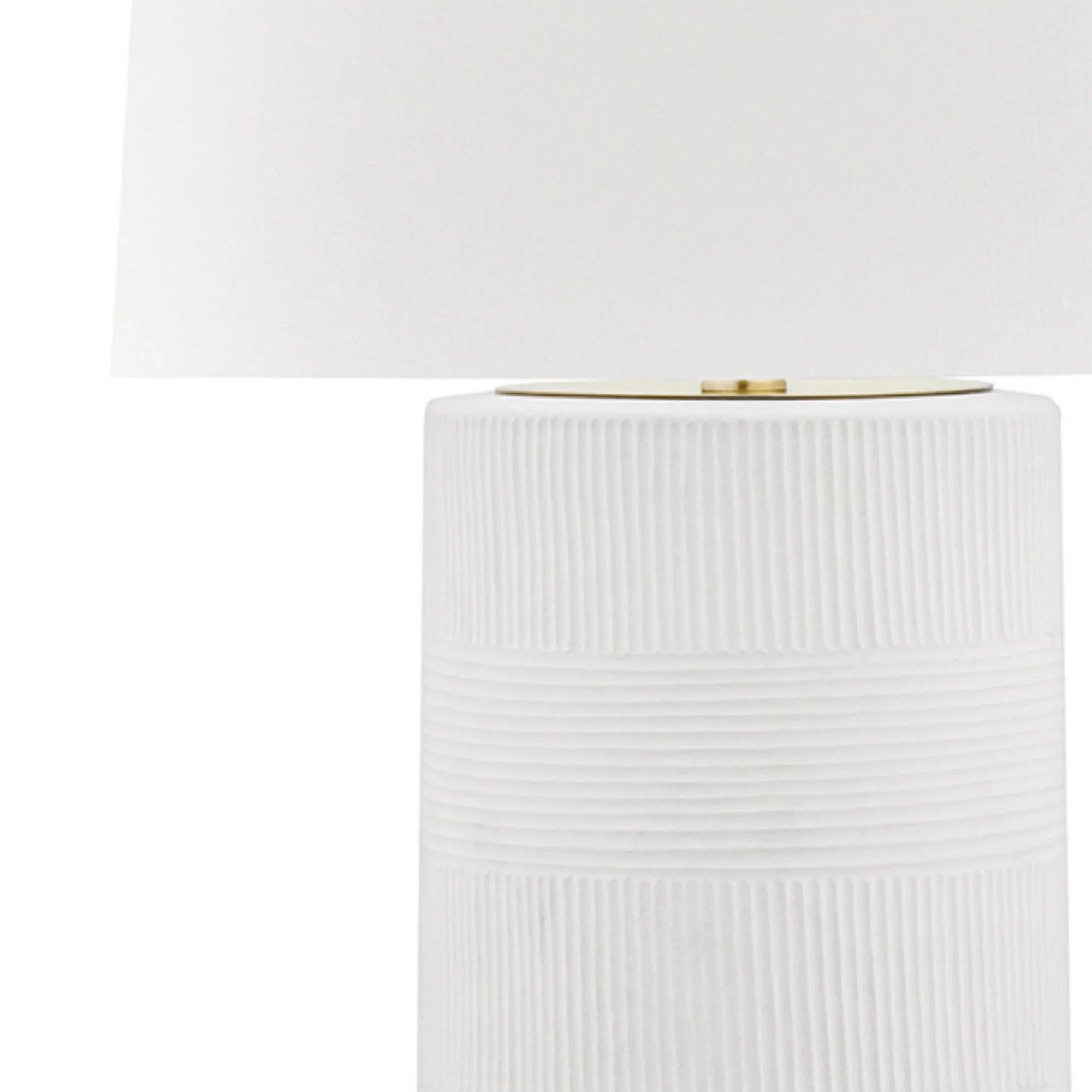 Hudson Valley Lighting - Borneo 26" Table Lamp, Aged Brass/Soft Off White Finish | Bees Lighting