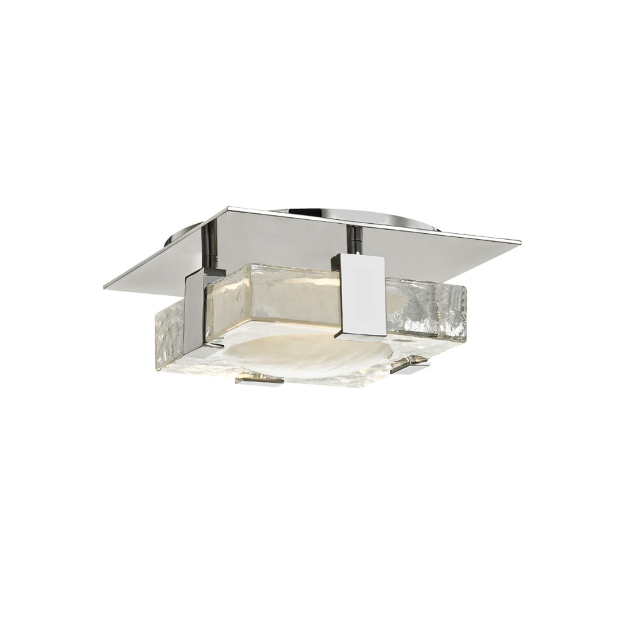 Bourne 8 in. LED Semi-flush Mount Light Polished Nickel finish