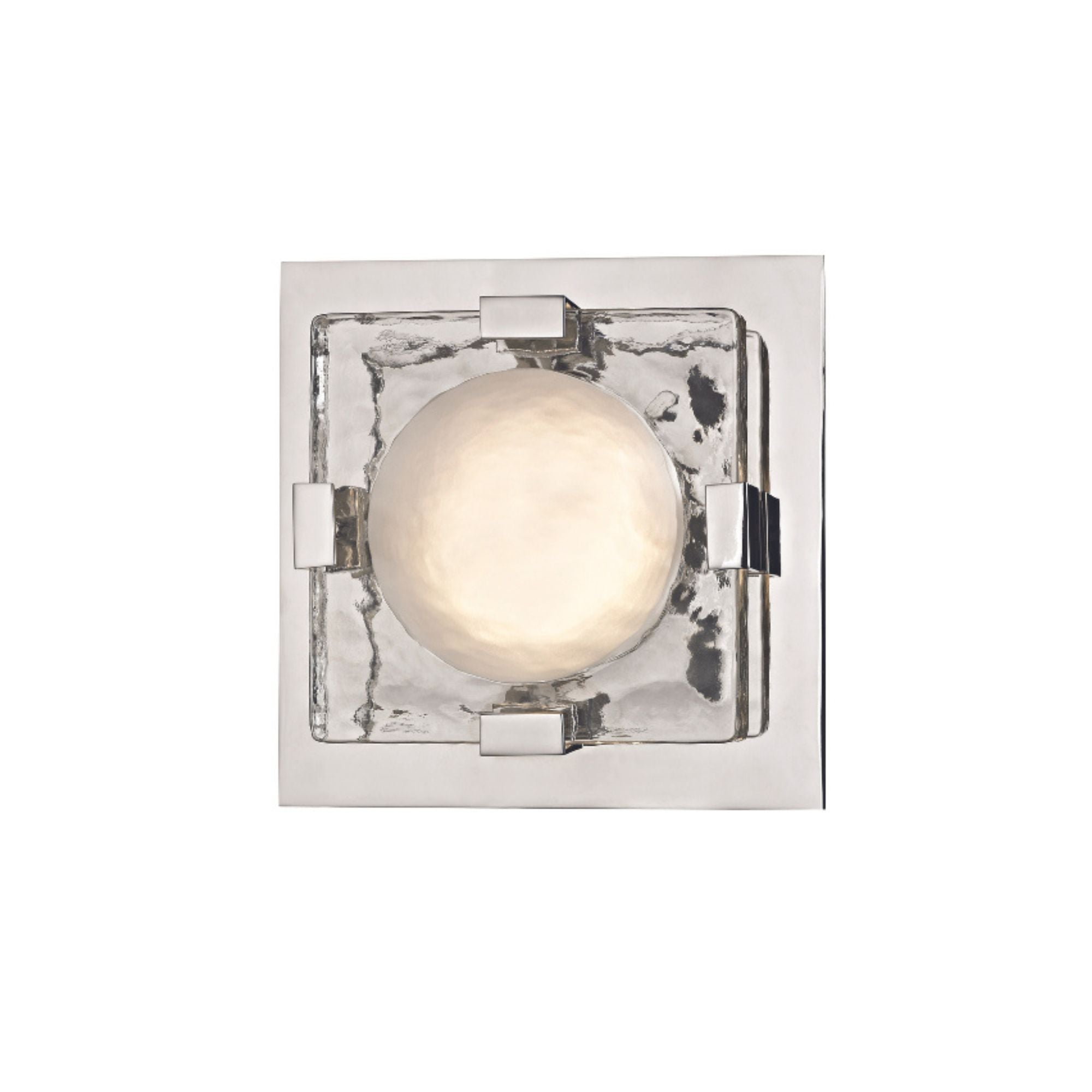 Bourne 8 in. LED Semi-flush Mount Light Polished Nickel finish