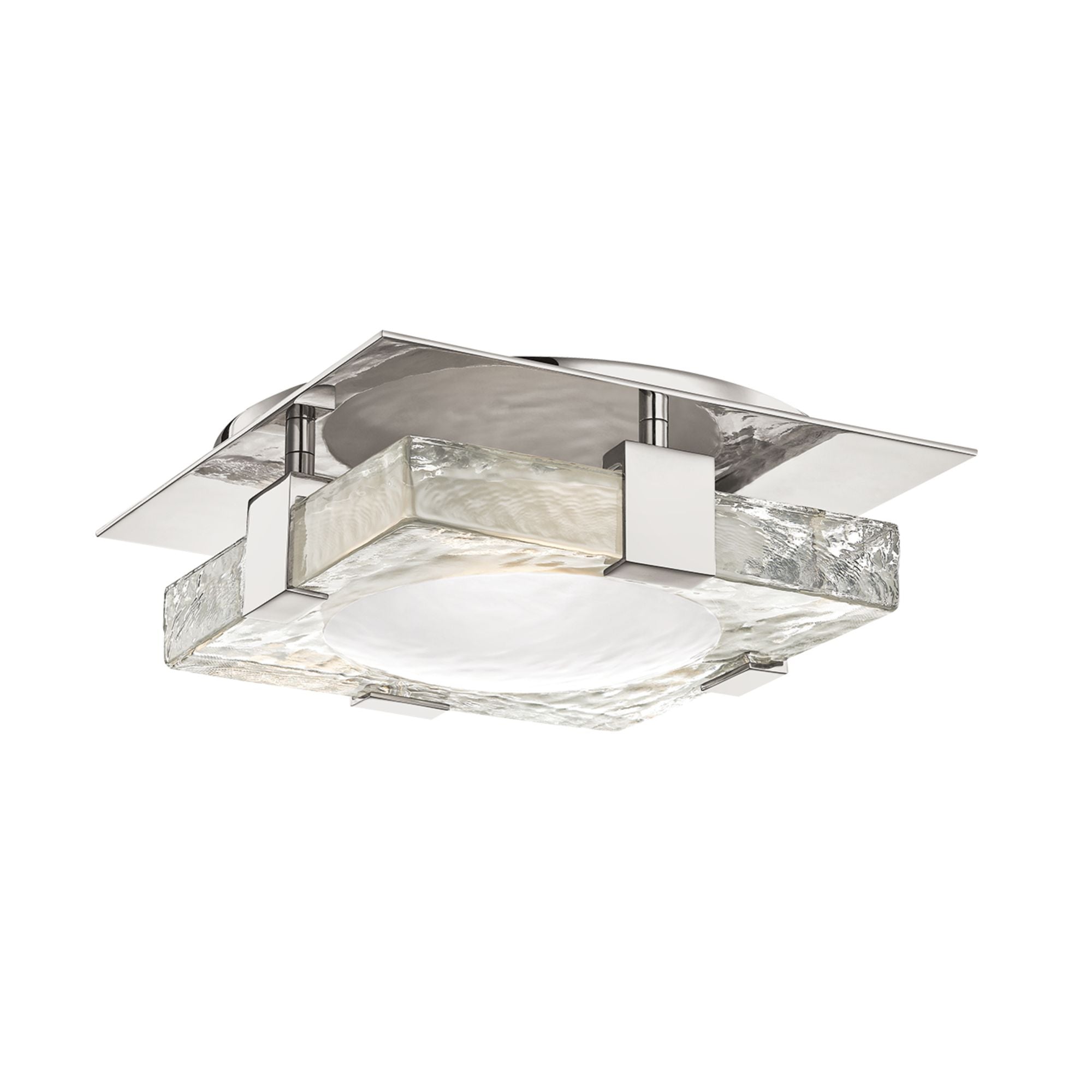 Bourne 11 in. LED Semi-flush Mount Light Polished Nickel finish