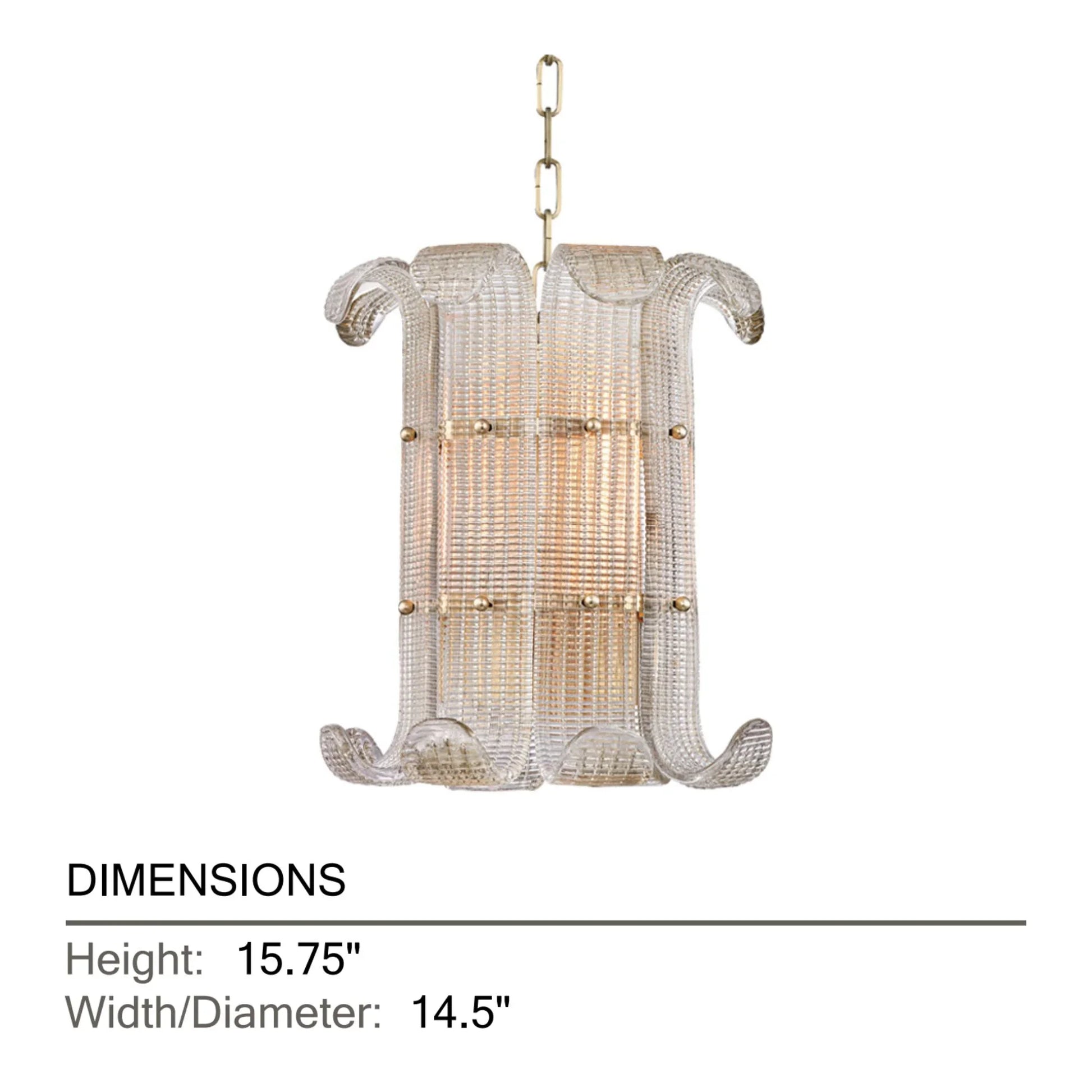 Hudson Valley Lighting - Brasher 16" 4-Light Pendant, Aged Brass Finish | Bees Lighting