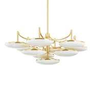 Bregman 44" LED Chandelier, Aged Brass Finish