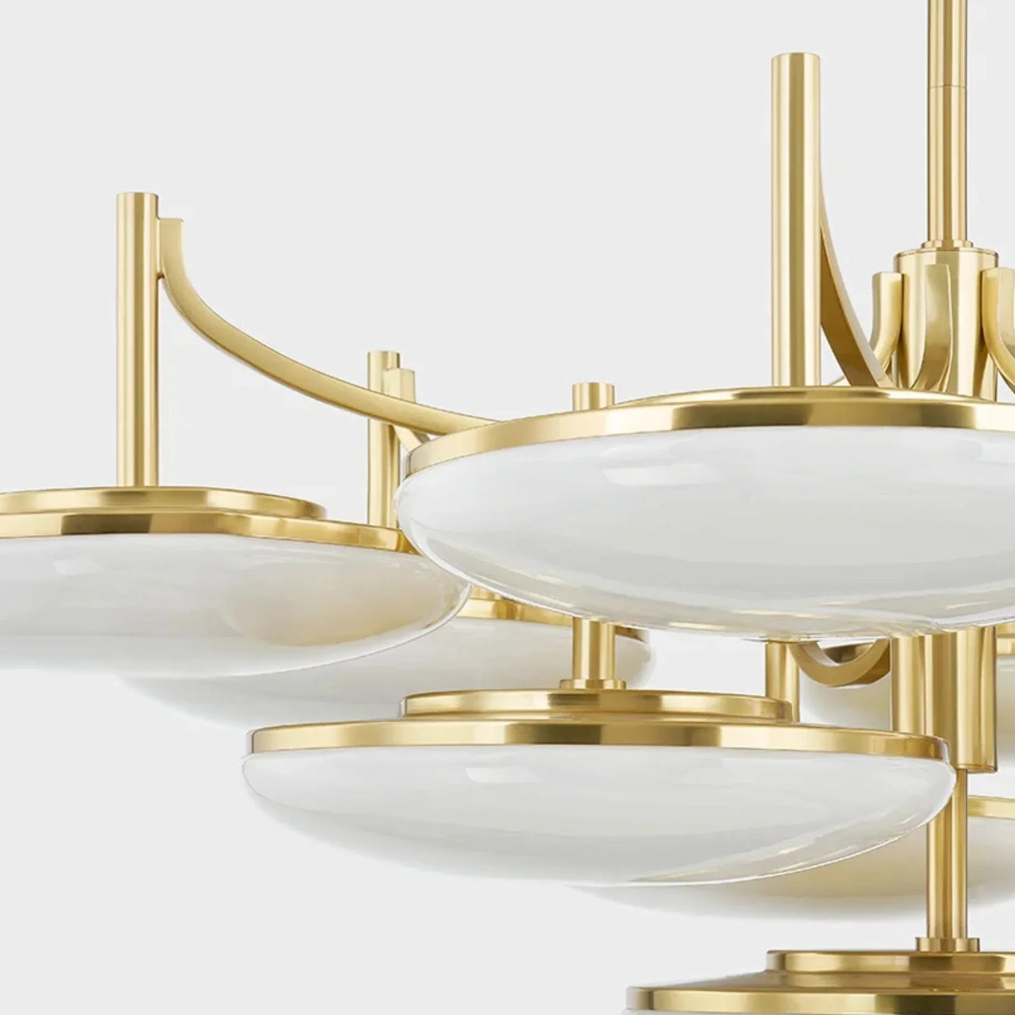 Bregman 44" LED Chandelier, Aged Brass Finish