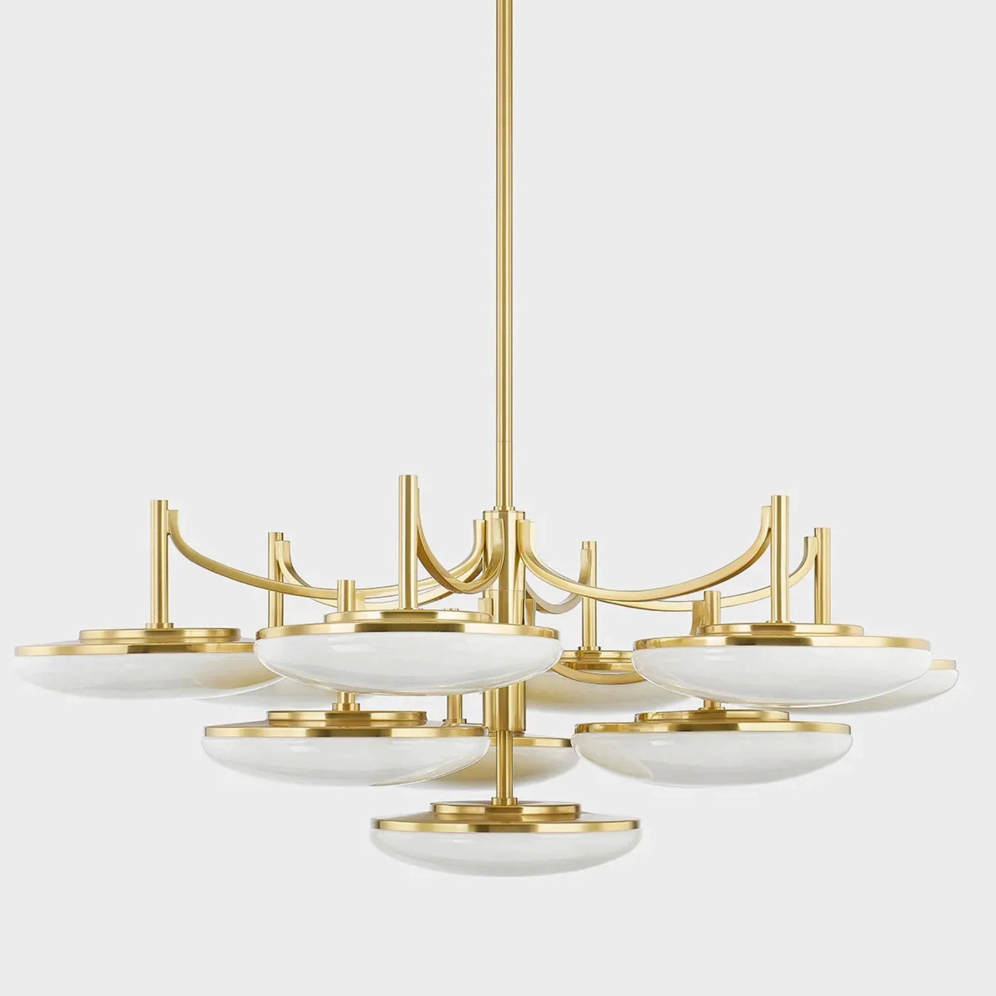 Bregman 44" LED Chandelier, Aged Brass Finish