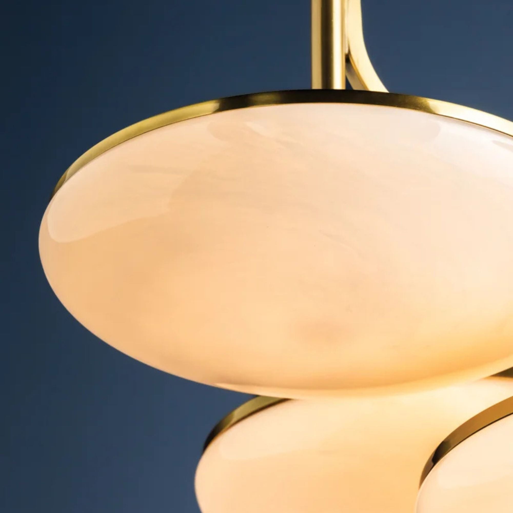 Bregman 31" LED Semi Flush Mount, Aged Brass Finish