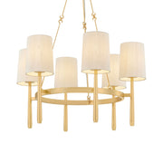 Bridgeton 30" 6-Light Chandelier, Aged Brass Finish