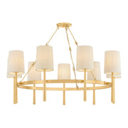 Bridgeton 46" 9-Light Chandelier, Aged Brass Finish