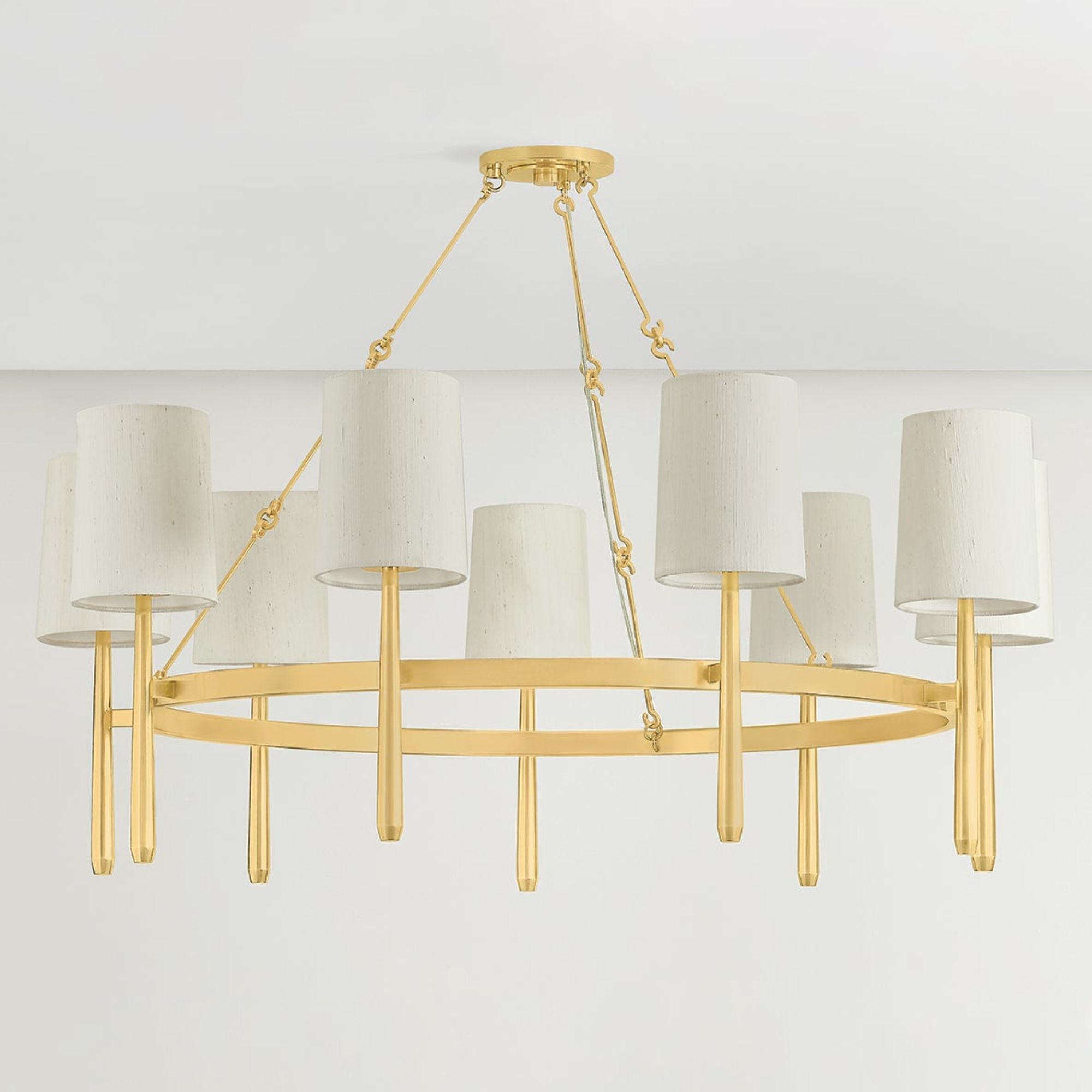Bridgeton 46" 9-Light Chandelier, Aged Brass Finish