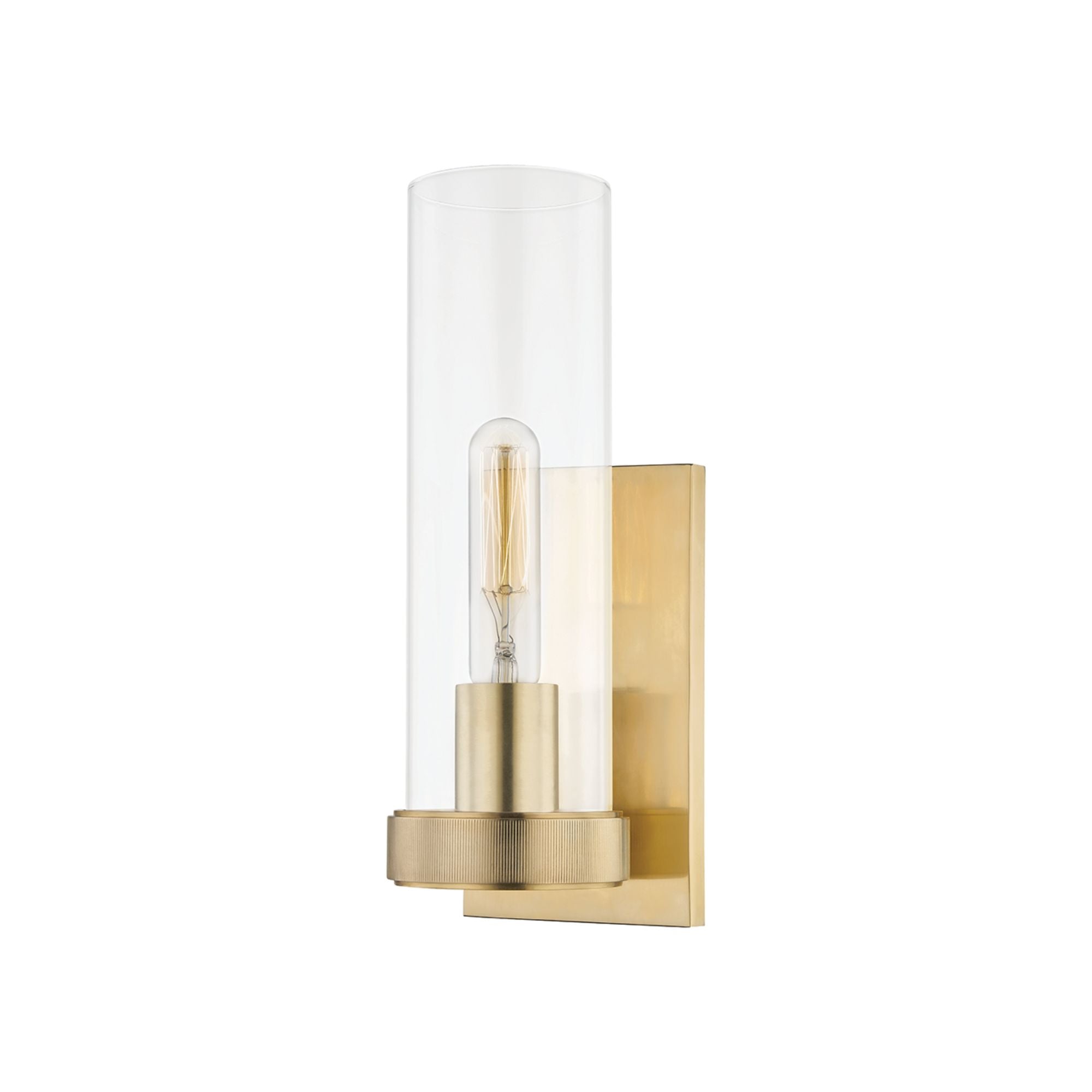 Briggs 13" Wall Sconce, Aged Brass Finish