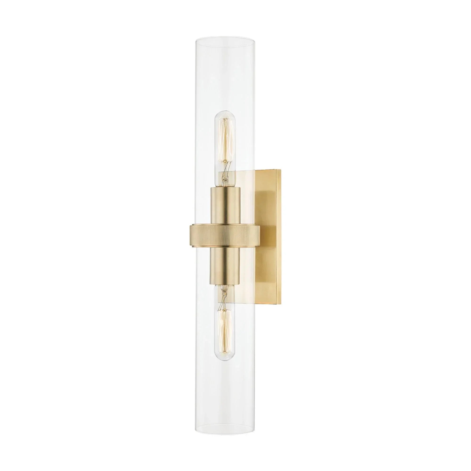 Briggs 23" 2-Light Wall Sconce, Aged Brass Finish
