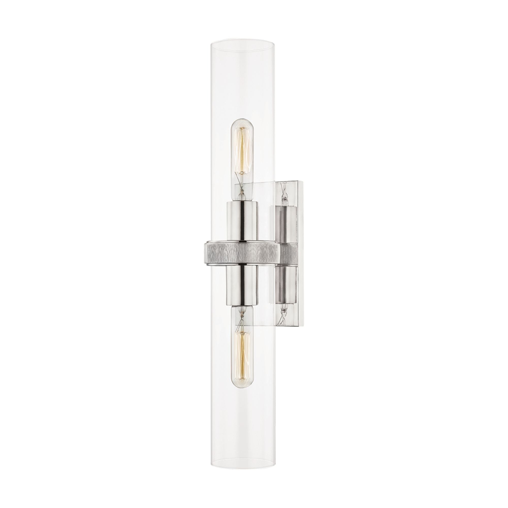 Briggs 23" 2-Light Wall Sconce, Polished Nickel Finish