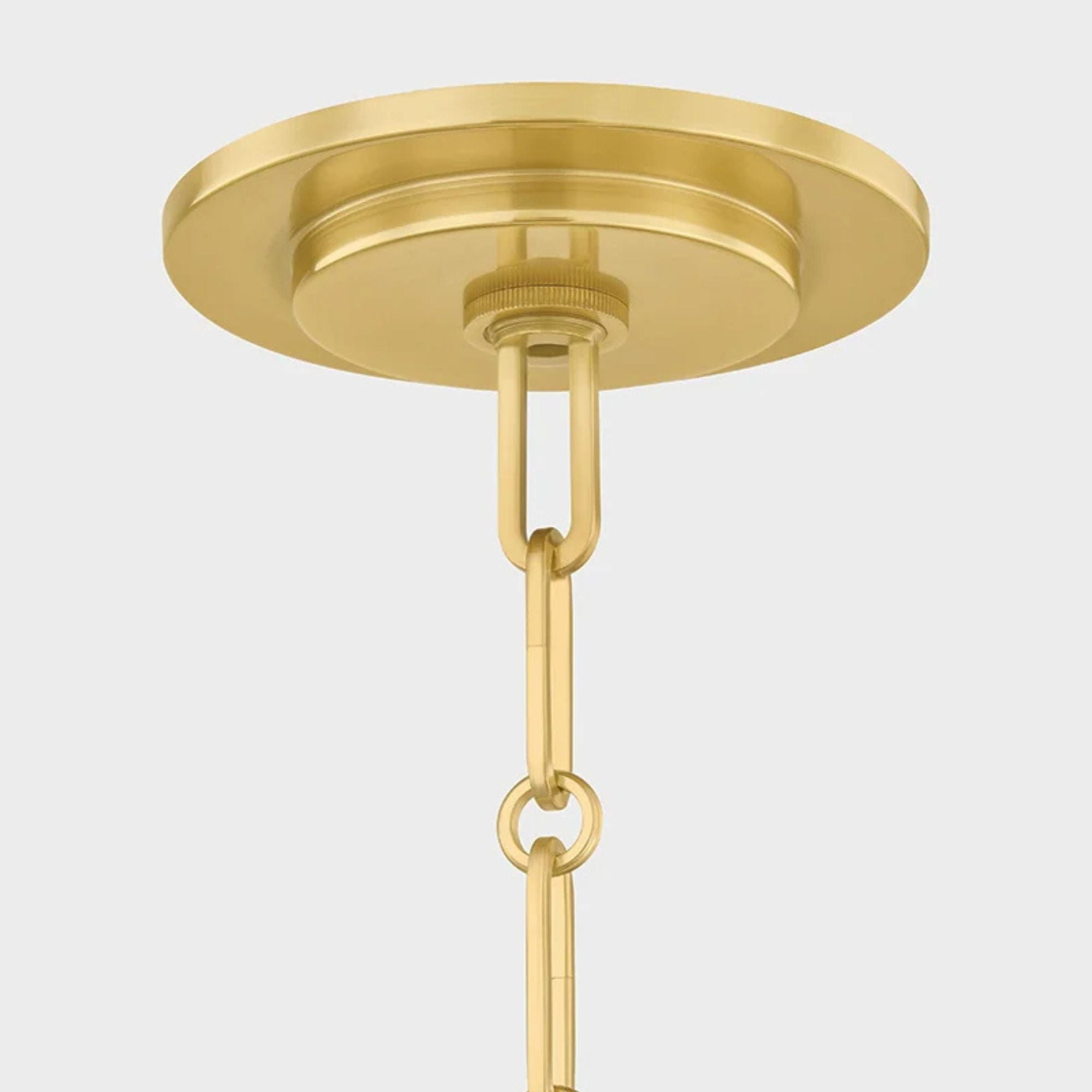 Hudson Valley Briscoe 17.5 in. Pendant Light, Aged Brass & Soft White with White Glass Dome