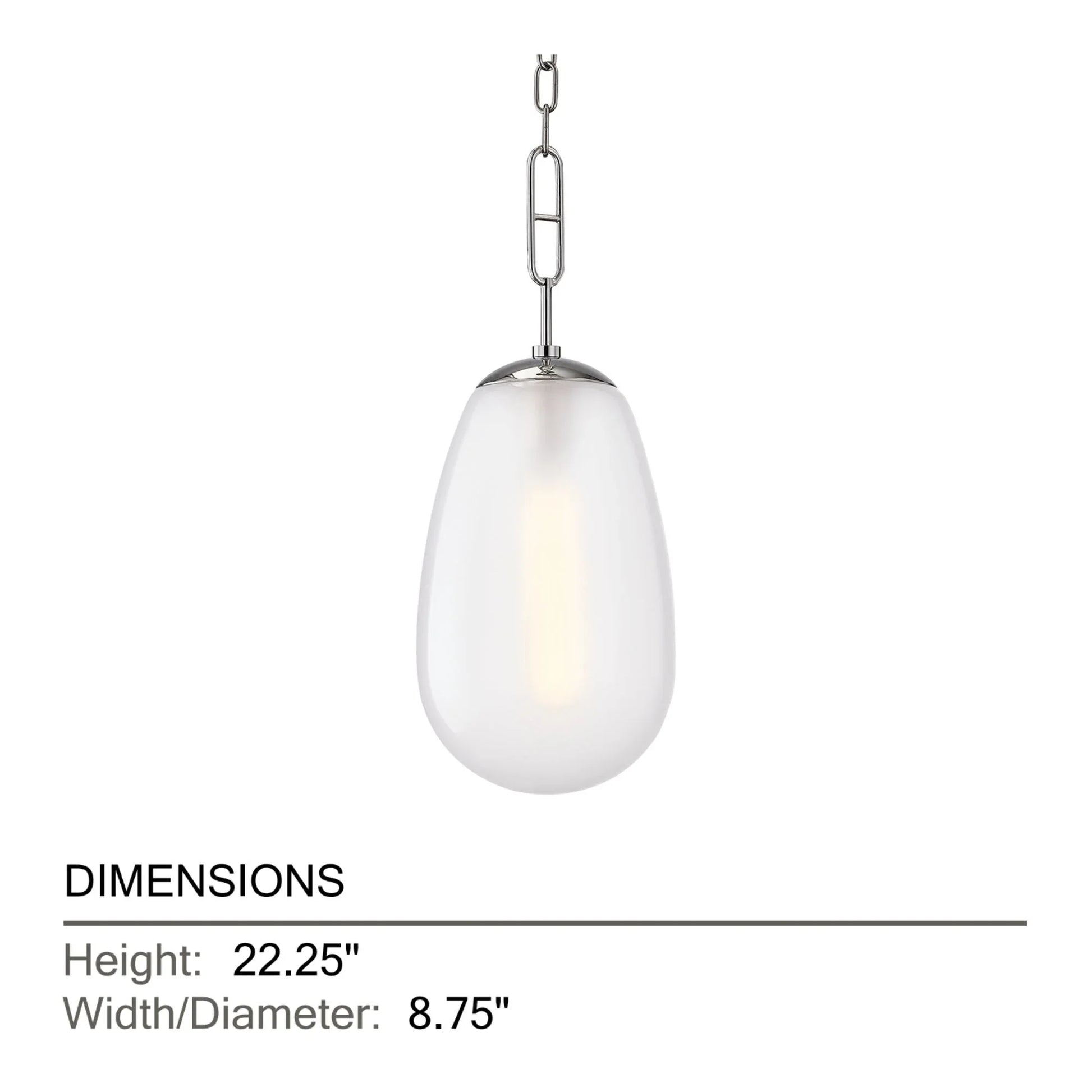Hudson Valley Lighting - Bruckner 22" Pendant, Polished Nickel Finish | Bees Lighting