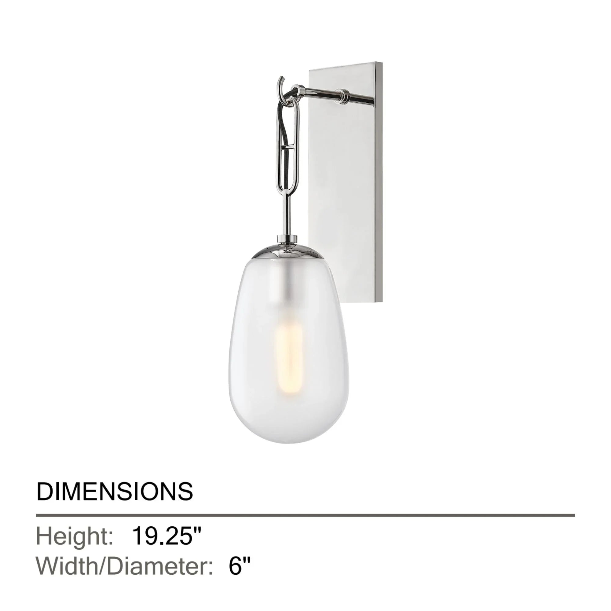 Bruckner 19" Wall Sconce, Polished Nickel Finish