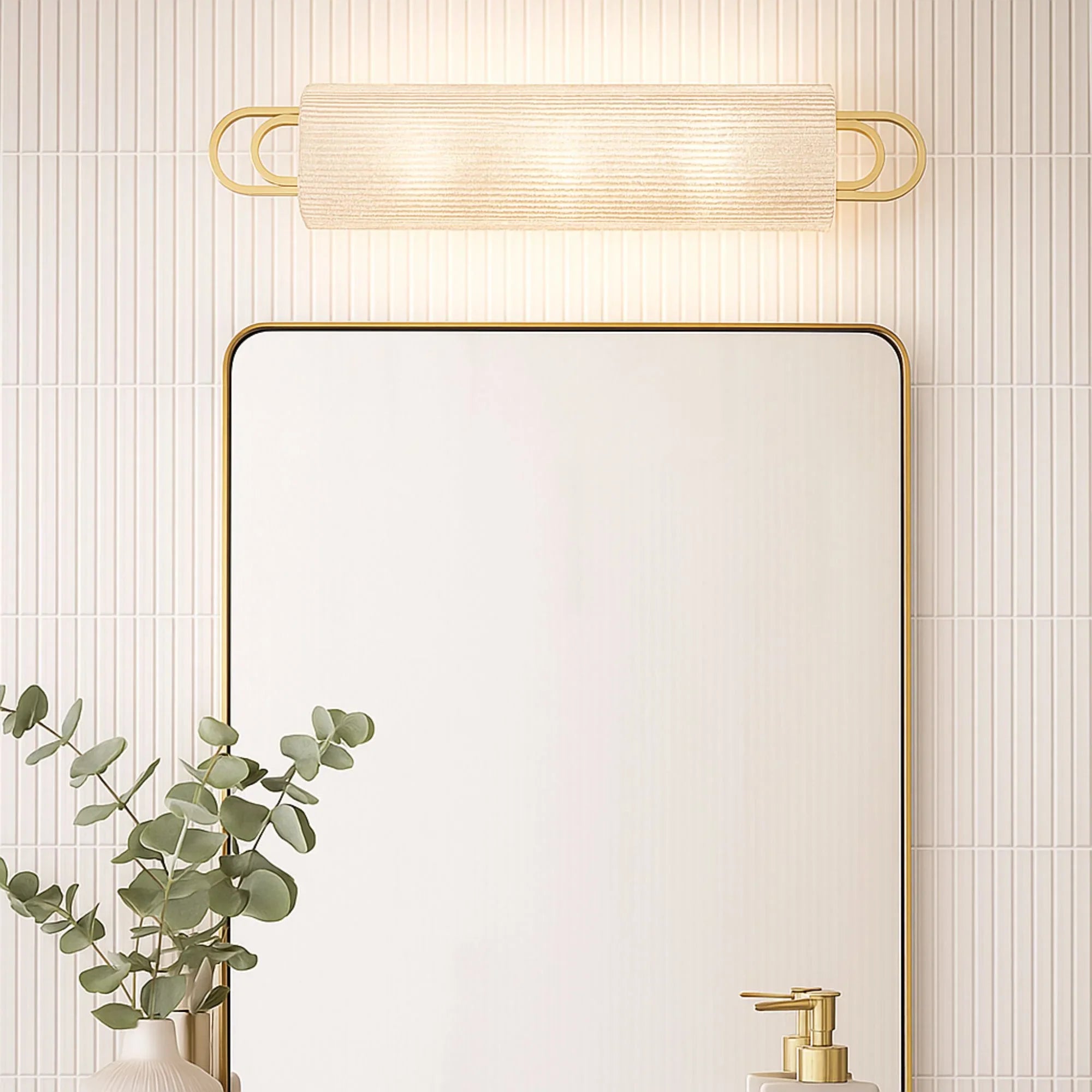 Buckley 25" Bath and Vanity Light, Aged Brass Finish