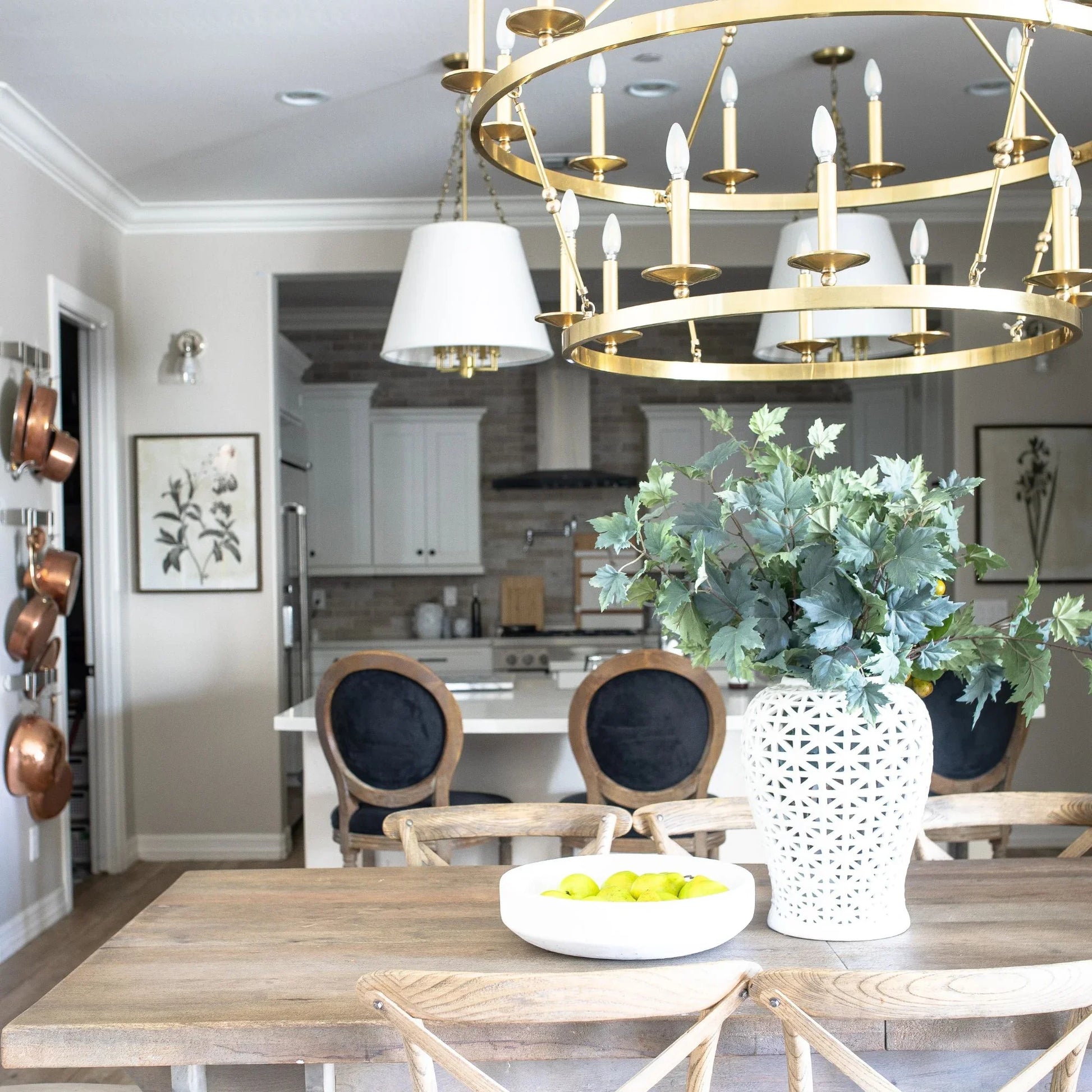 Hudson Valley Lighting - Burdett 24" 4-Light Pendant, Aged Brass Finish | Bees Lighting