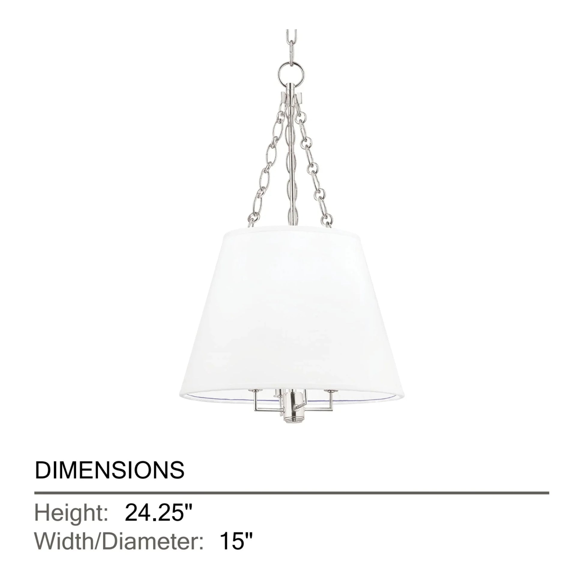Hudson Valley Lighting - Burdett 24" 4-Light Pendant, Polished Nickel Finish | Bees Lighting