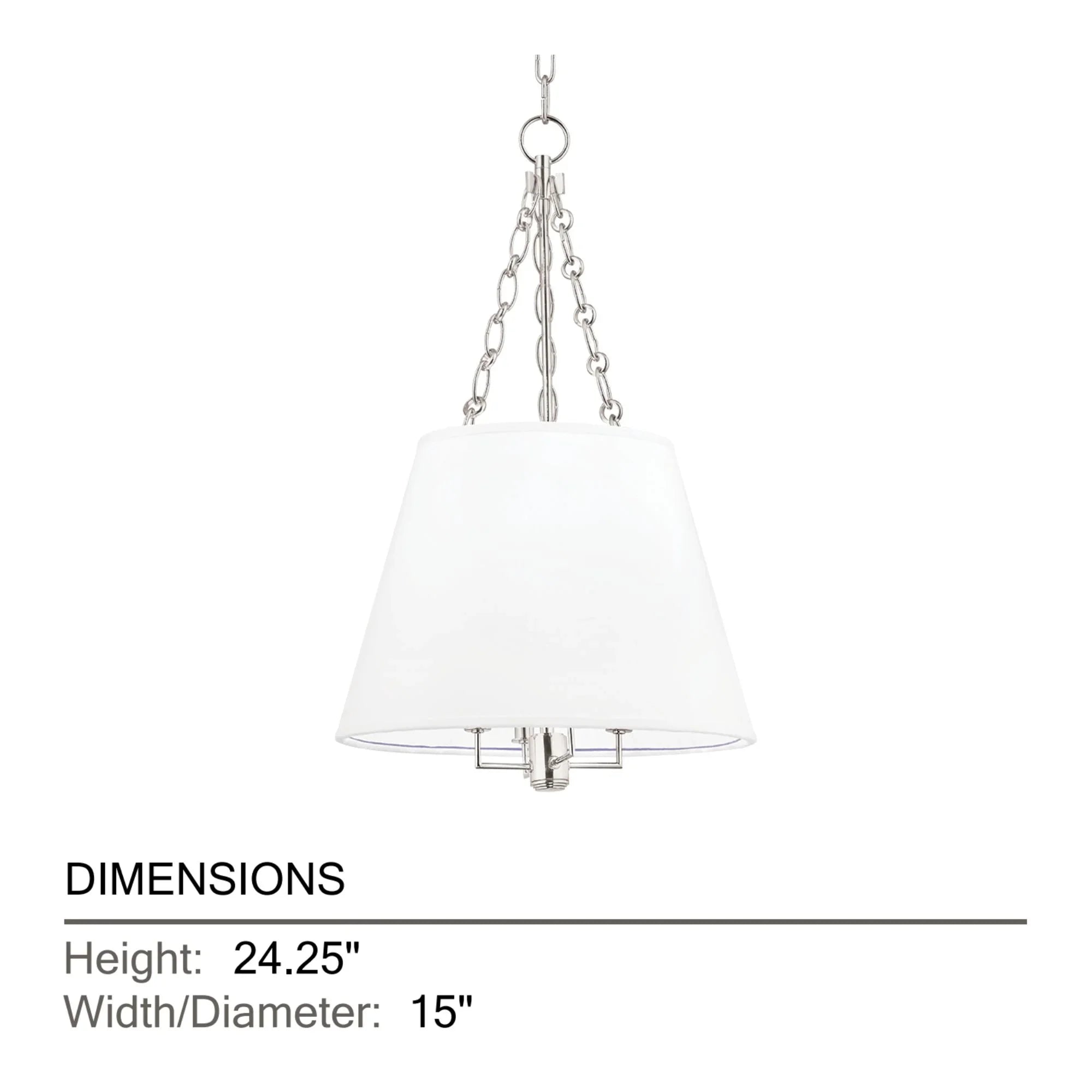 Hudson Valley Lighting - Burdett 24" 4-Light Pendant, Polished Nickel Finish | Bees Lighting