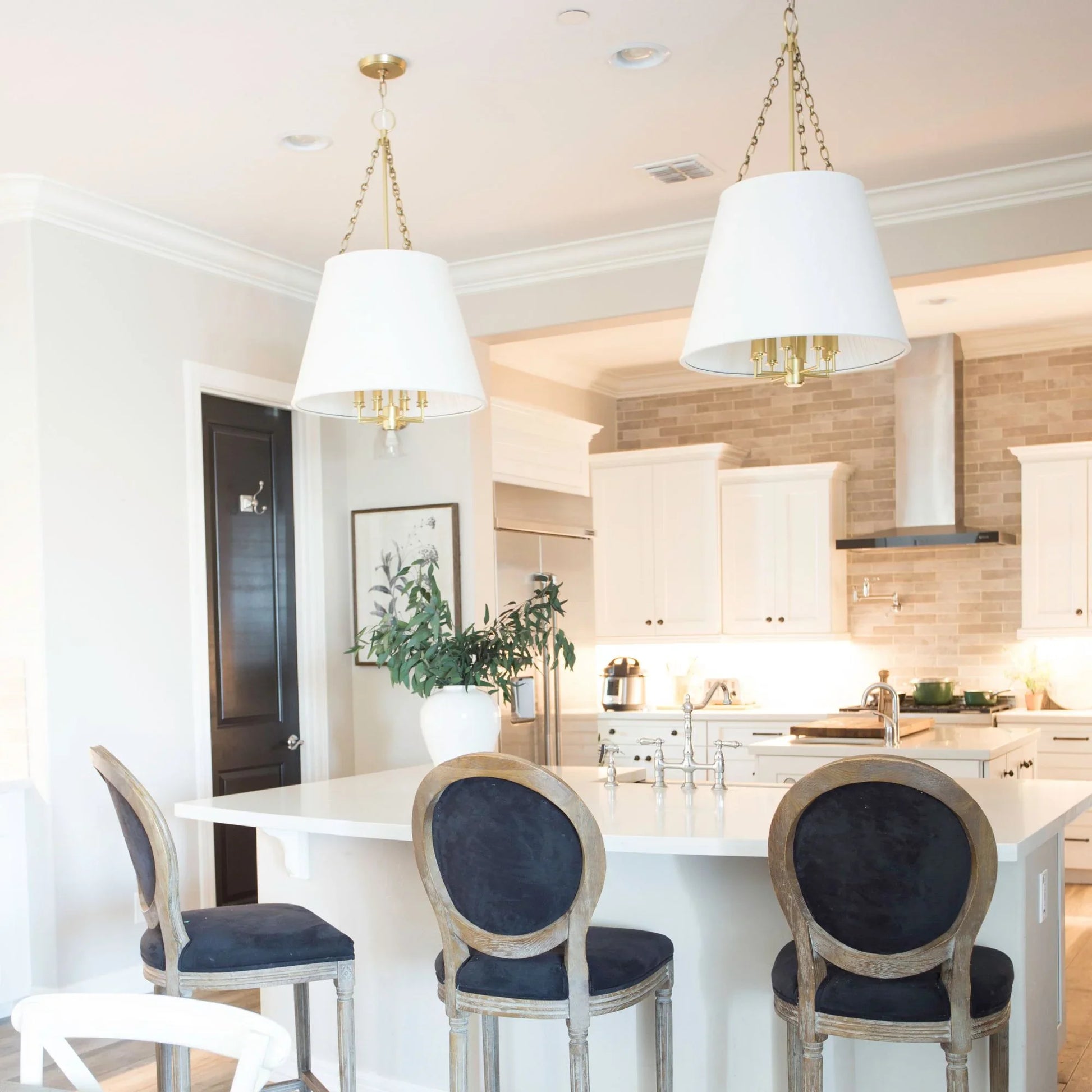 Hudson Valley Lighting - Burdett 36" 8-Light Pendant, Aged Brass Finish | Bees Lighting