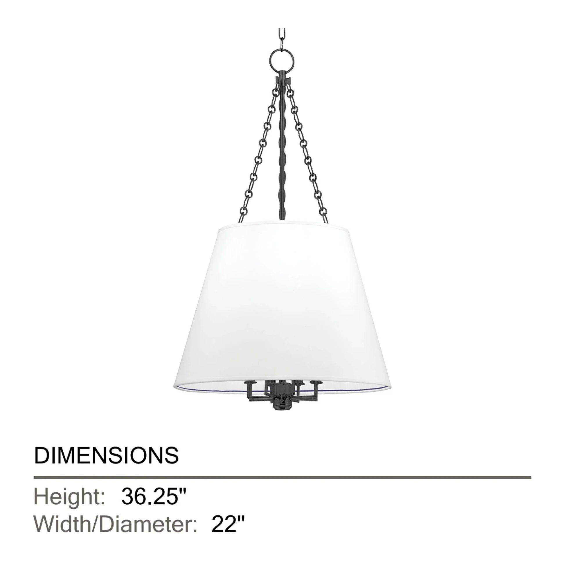 Hudson Valley Lighting - Burdett 36" 8-Light Pendant, Old Bronze Finish | Bees Lighting