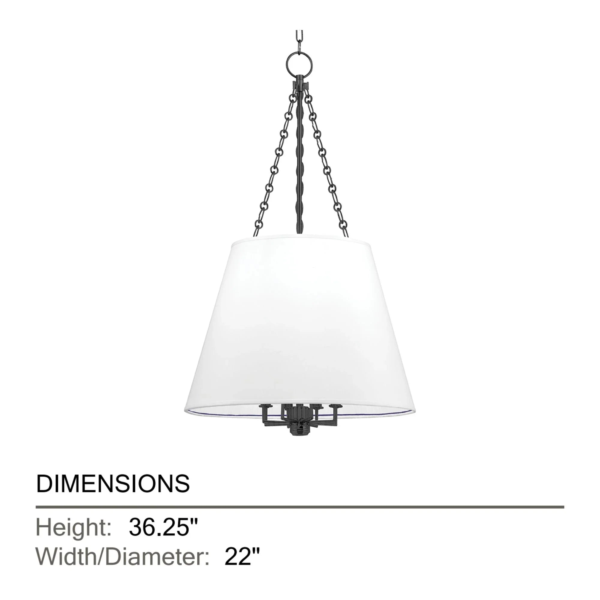 Hudson Valley Lighting - Burdett 36" 8-Light Pendant, Old Bronze Finish | Bees Lighting