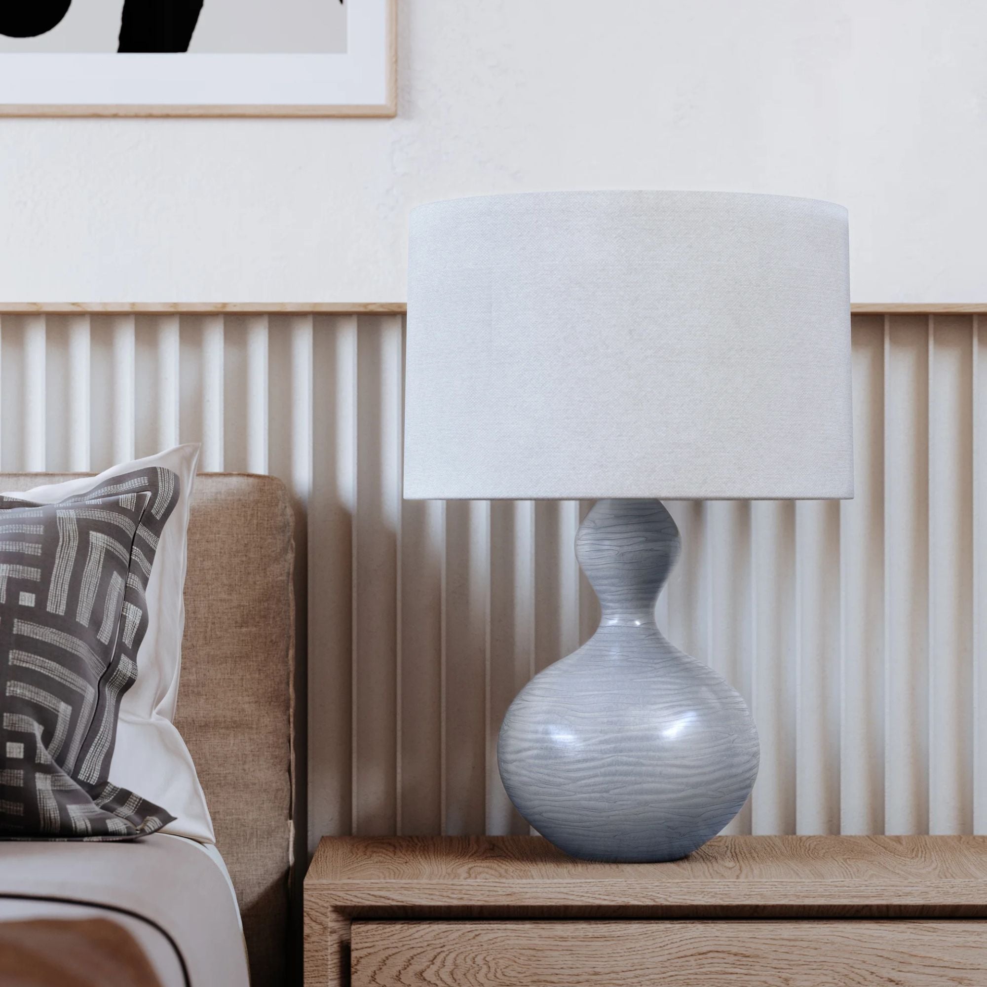 Cairns 27" Table Lamp, Aged Brass/Ceramic Crackle Black Finish